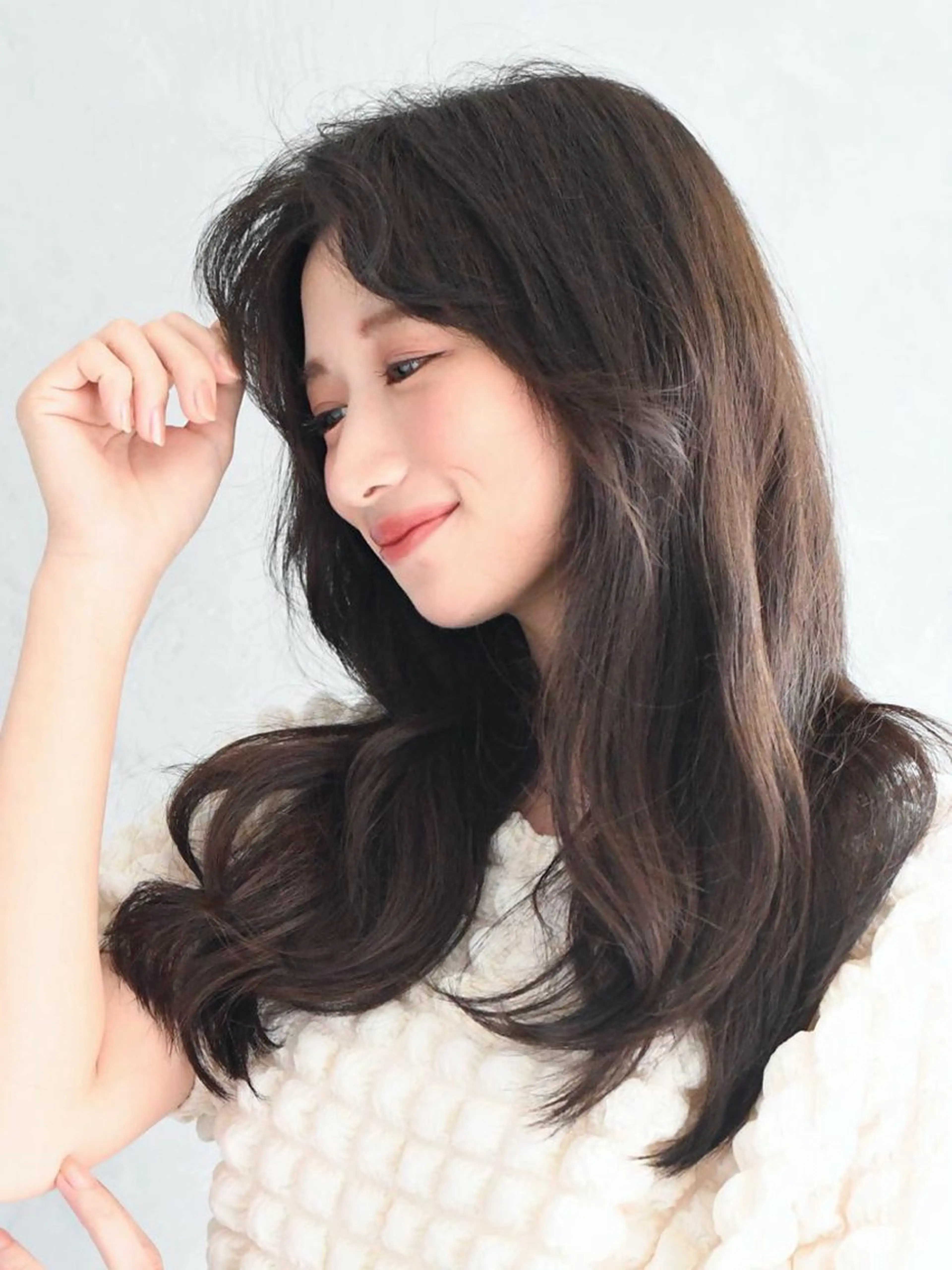 ロング カラー パーマ 透明感カラー ハイライトカラー 顔周りカット ハイライト 小顔カット 💎ハイライトカラー /髪質改善カラー💎のヘアスタイル