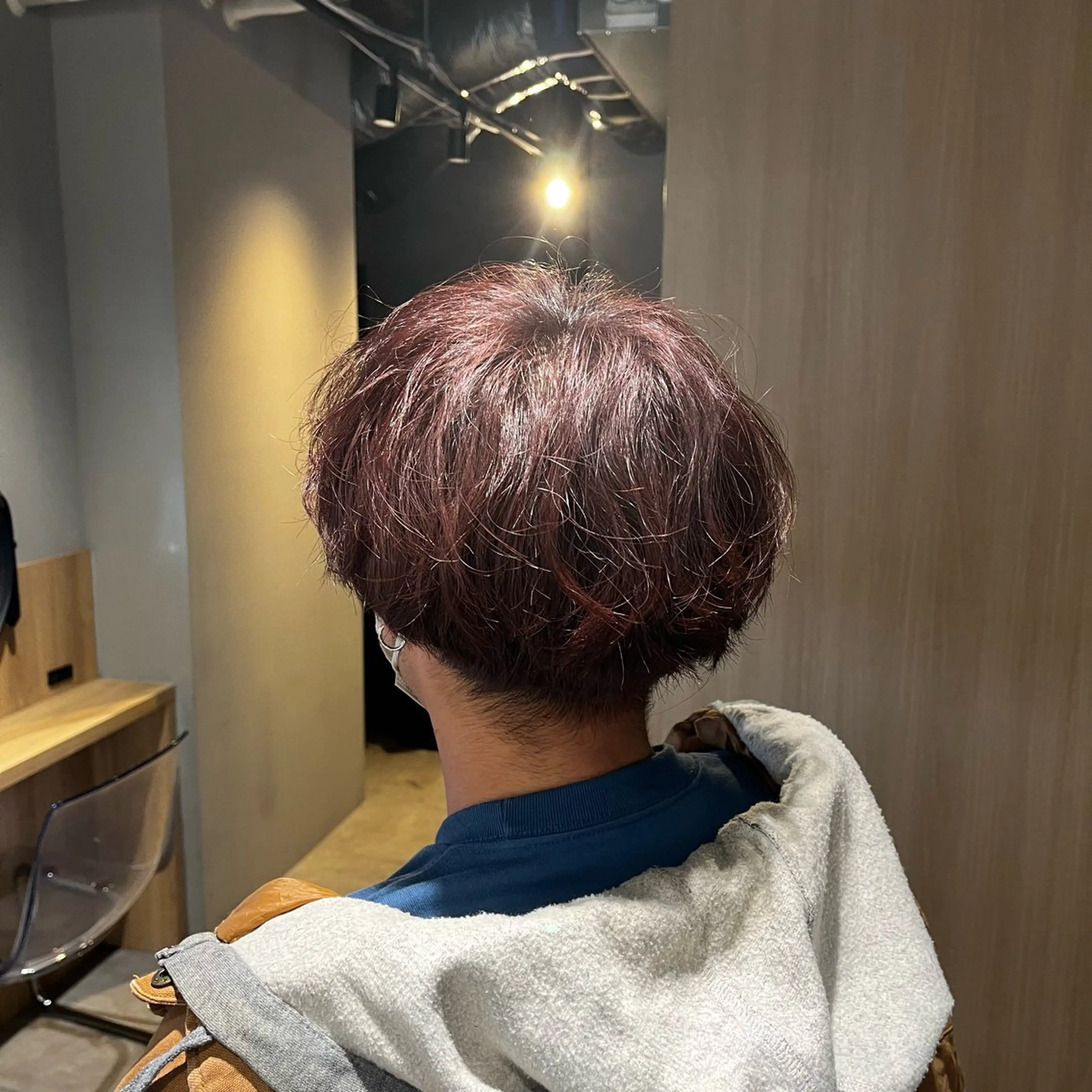 ミディアム メンズ ピンクブラウン ヘアカラー juve.山田裕貴 ✄﻿大分のヘアスタイル