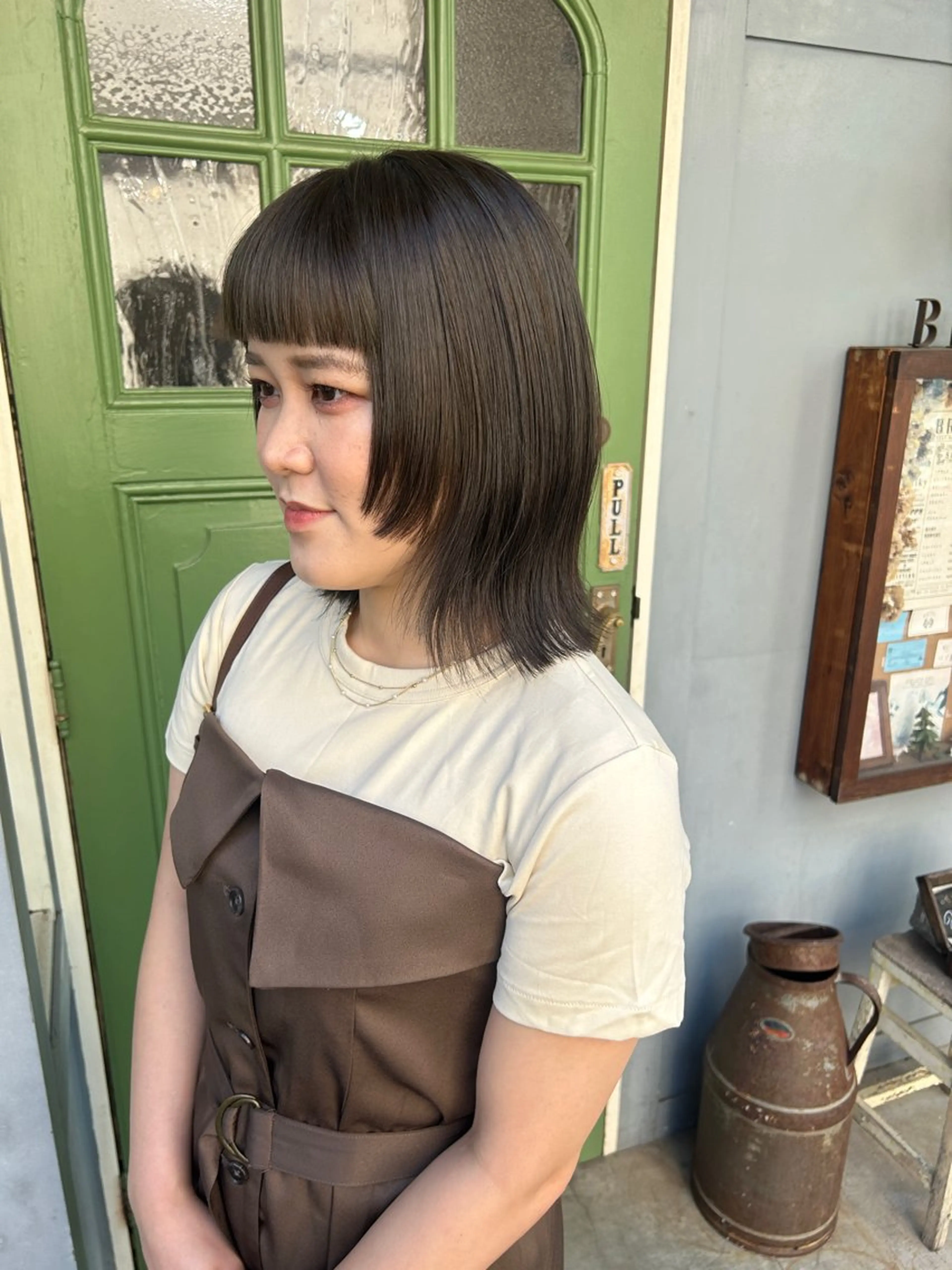 ミディアム カラー カット ヘアカラー トリートメント ヘッドスパ 清水千優/パーマ/透 明感カラー/メンズのヘアスタイル