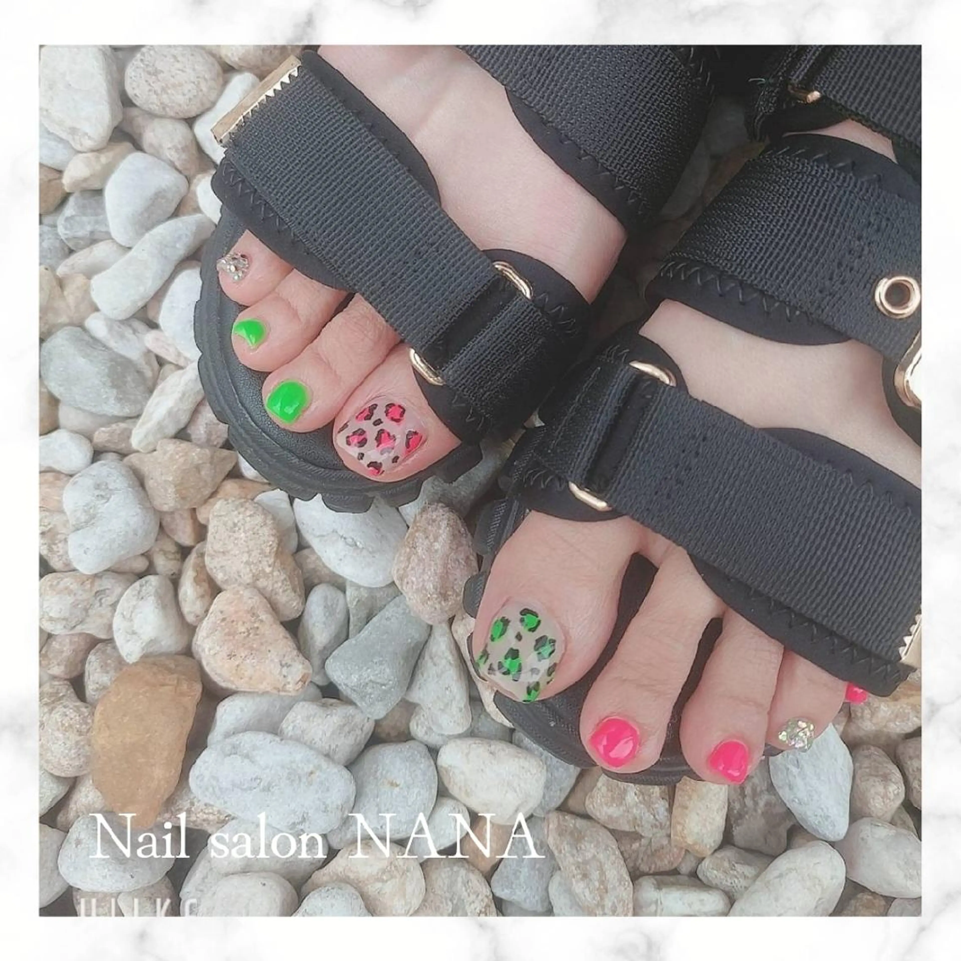 ネイル アニマル柄 アートネイル フットネイル nail salon  nanaのネイルデザイン