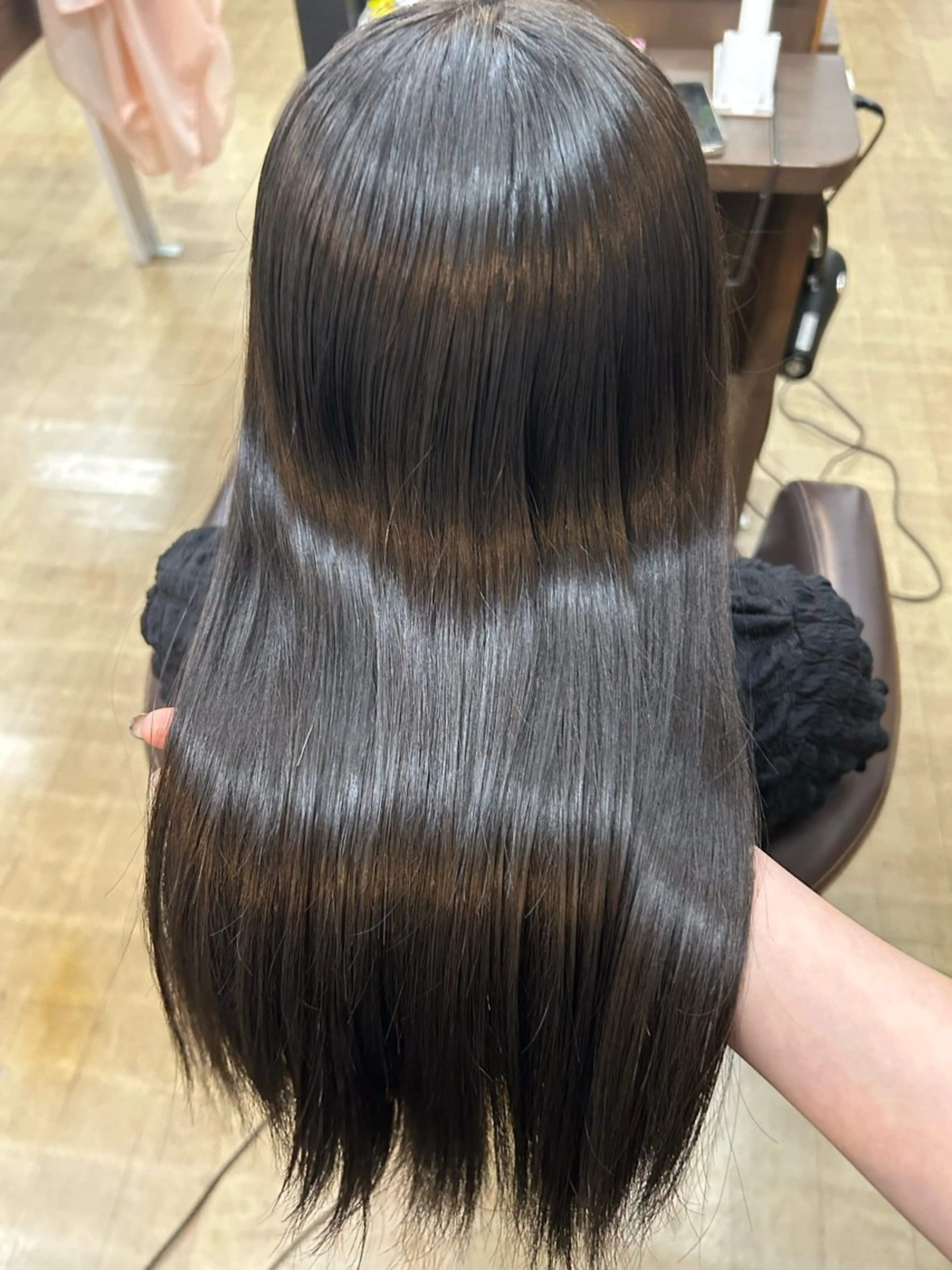 ロング 縮毛矯正 縮毛矯正 ボブ/暖色/透明 感カラー/Sachiのヘアスタイル