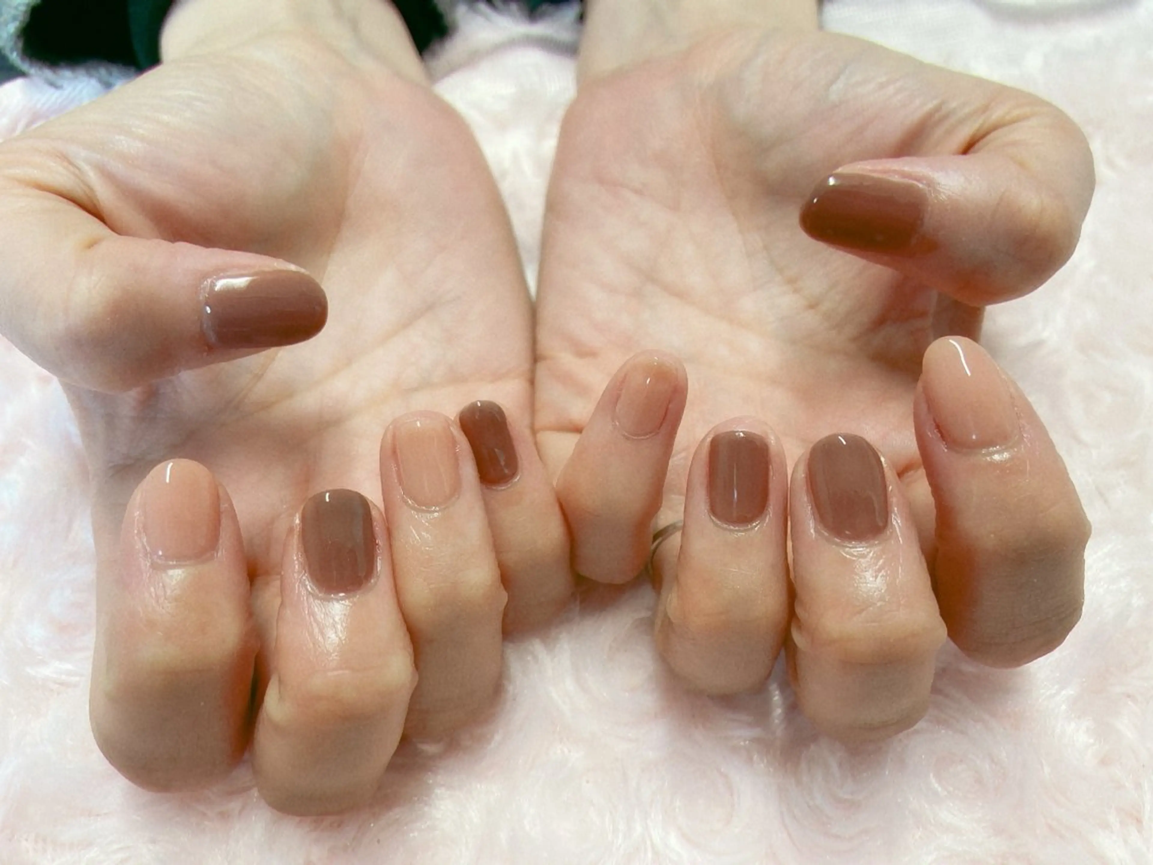 ネイル ジェルネイル ワンカラーネイル パラジェル バレンタイン ハンドネイル nail salon Berry所属・前田 りかのネイルデザイン