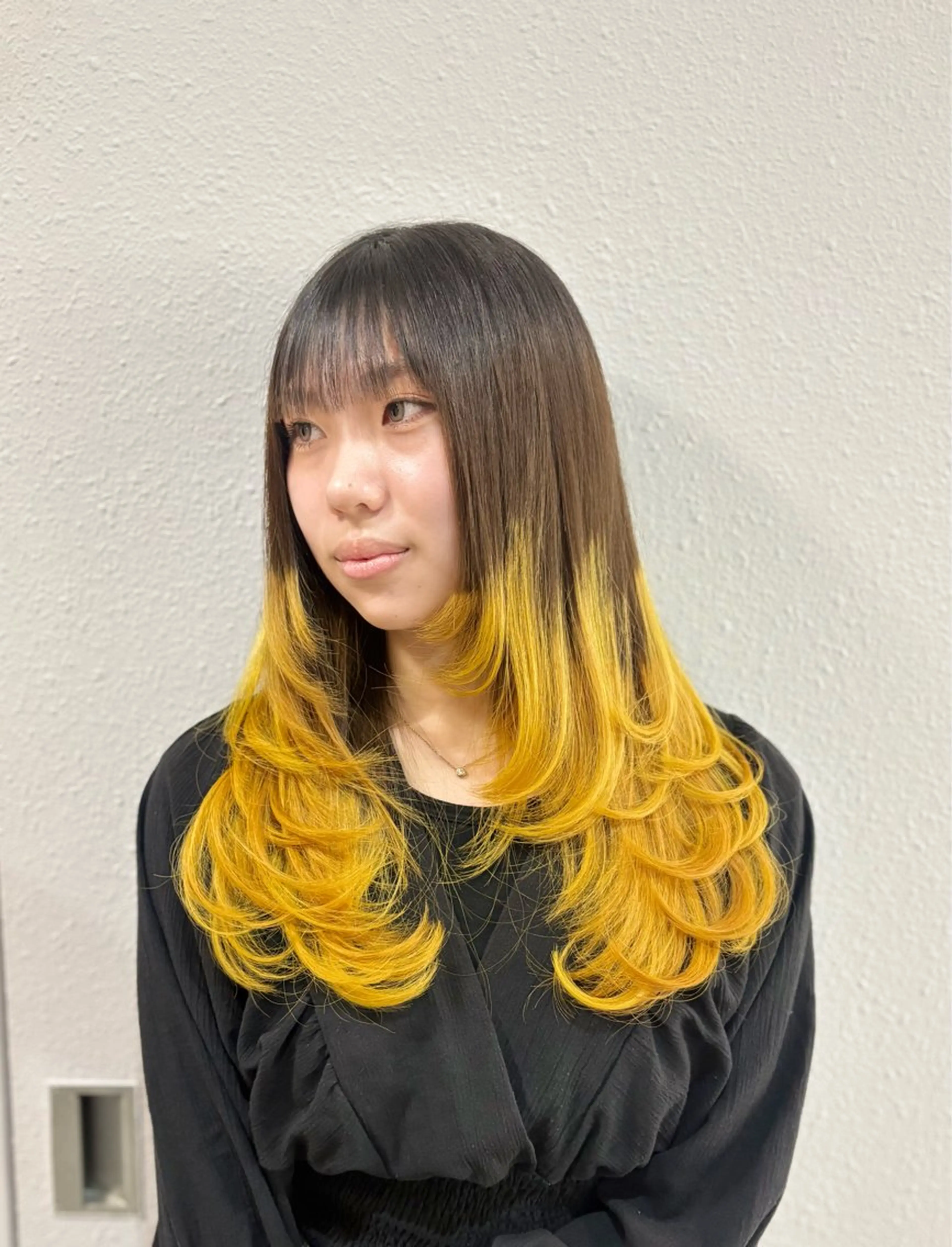 ロング カラー カット ヘアカラー トリートメント GaKu/ハイトーン /ブリーチ/レイヤーのヘアスタイル