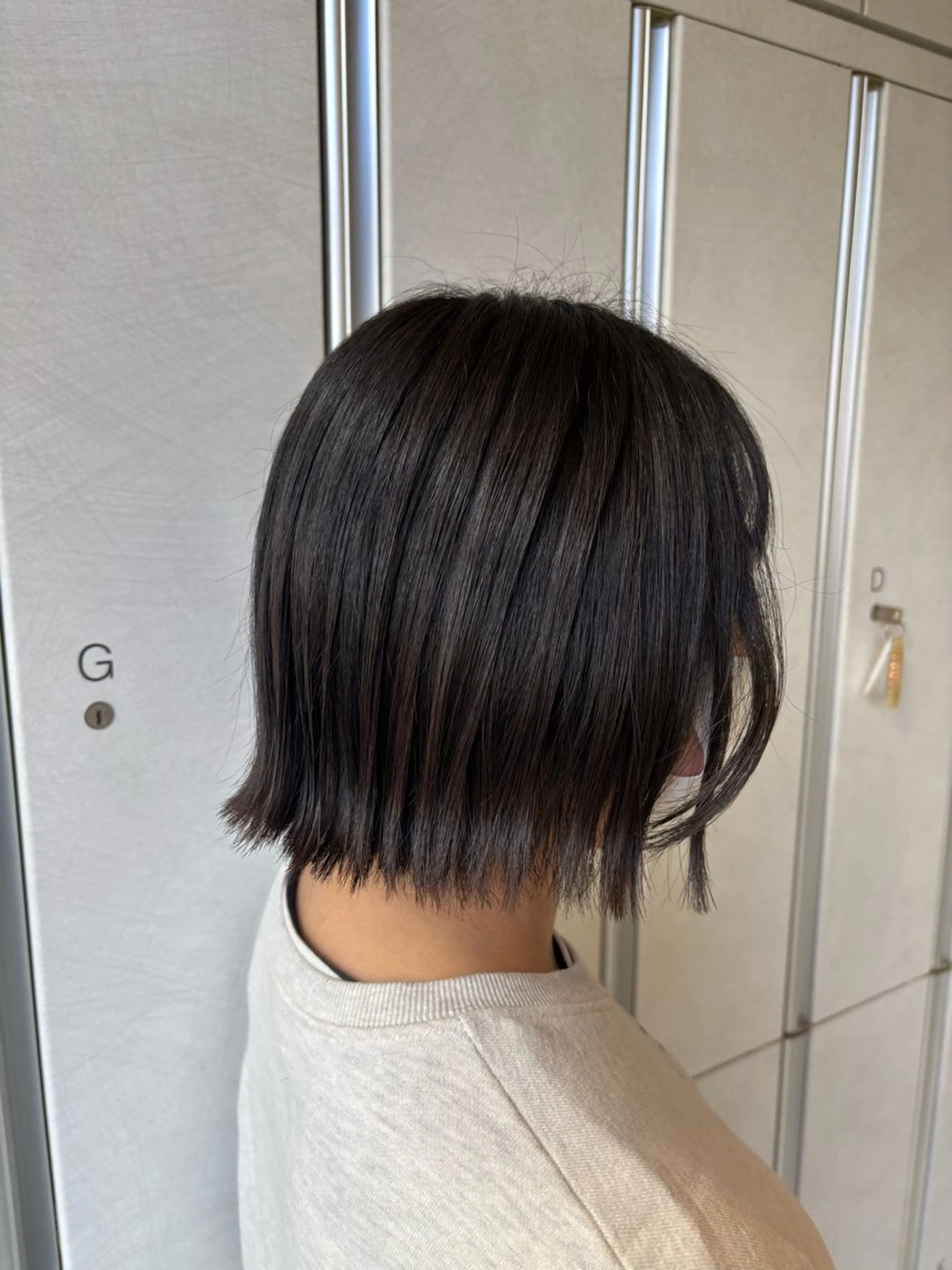 ショート ボブ 顔周りカット 小顔カット レイヤーカット/ボブ /nene🍥⋆*のヘアスタイル