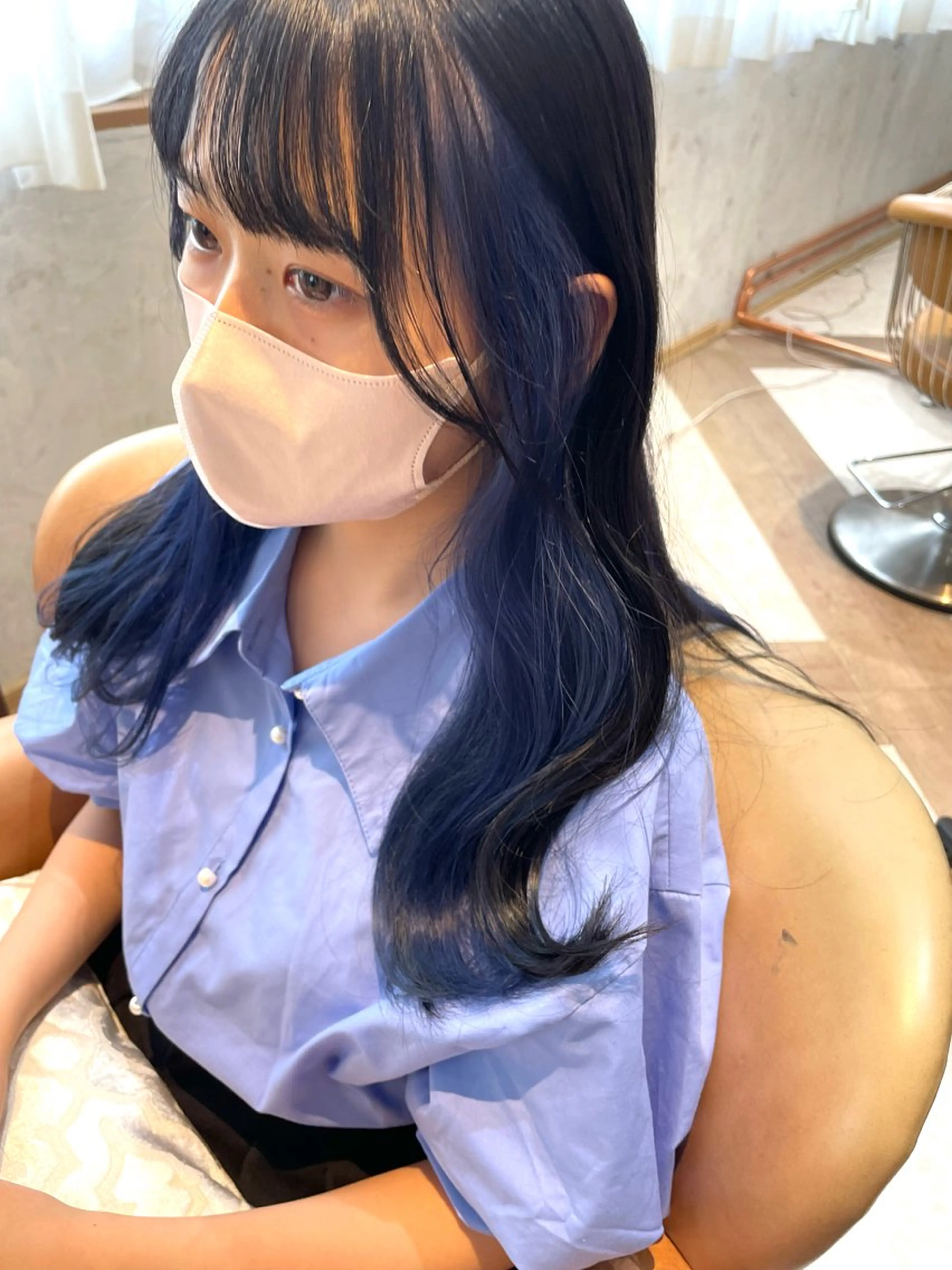 ロング カット ヘアカラー トリートメント Kanami/韓国風 /艶カラーのヘアスタイル