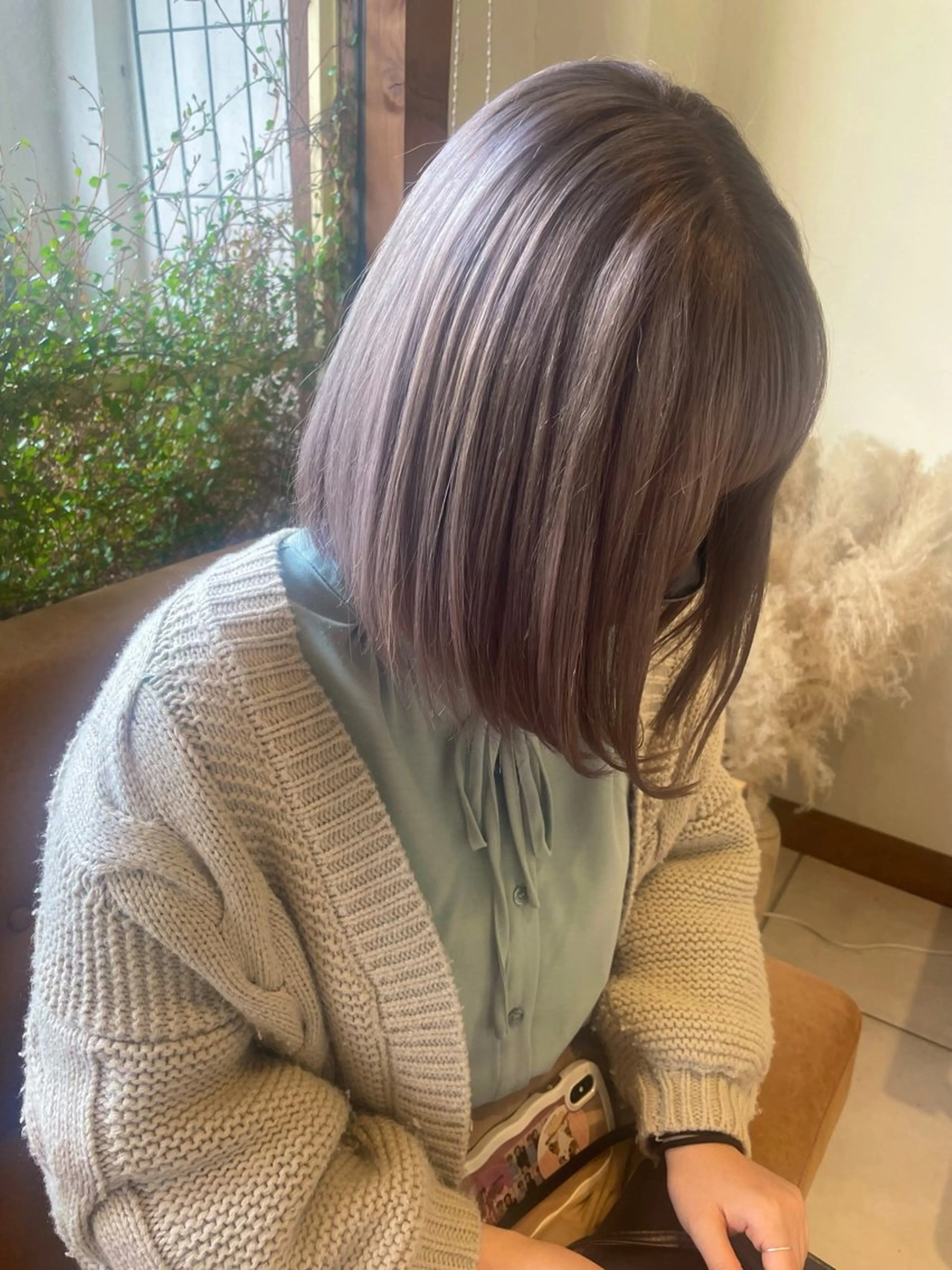 ミディアム カラー 片山千晴✨ツヤ髪 ✨顔まわりカット✨のヘアスタイル