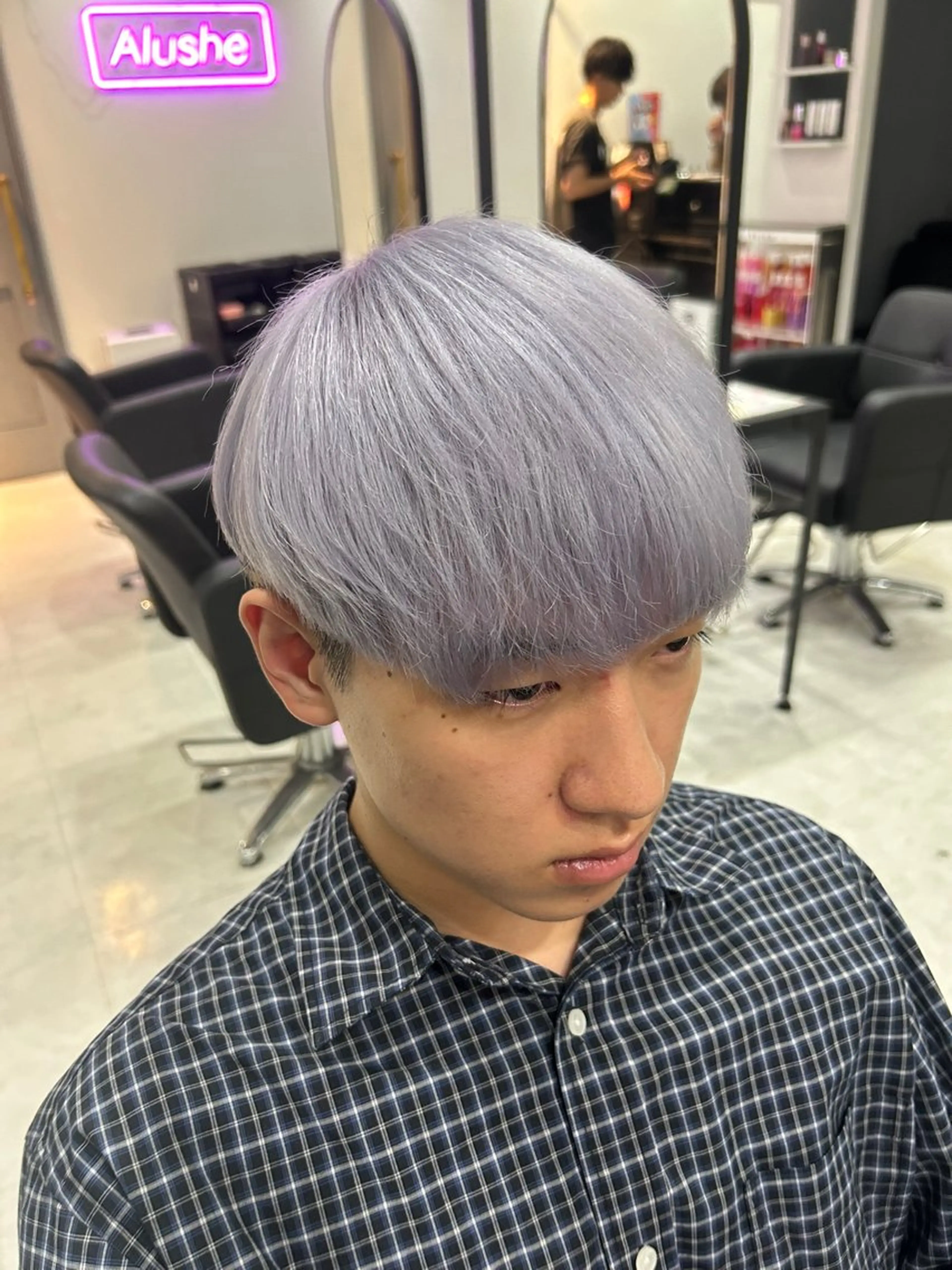 ショート カラー パーマ ヘアアレンジ メンズ 🔥メンズ特化渡辺 ブリーチカラー🔥のヘアスタイル