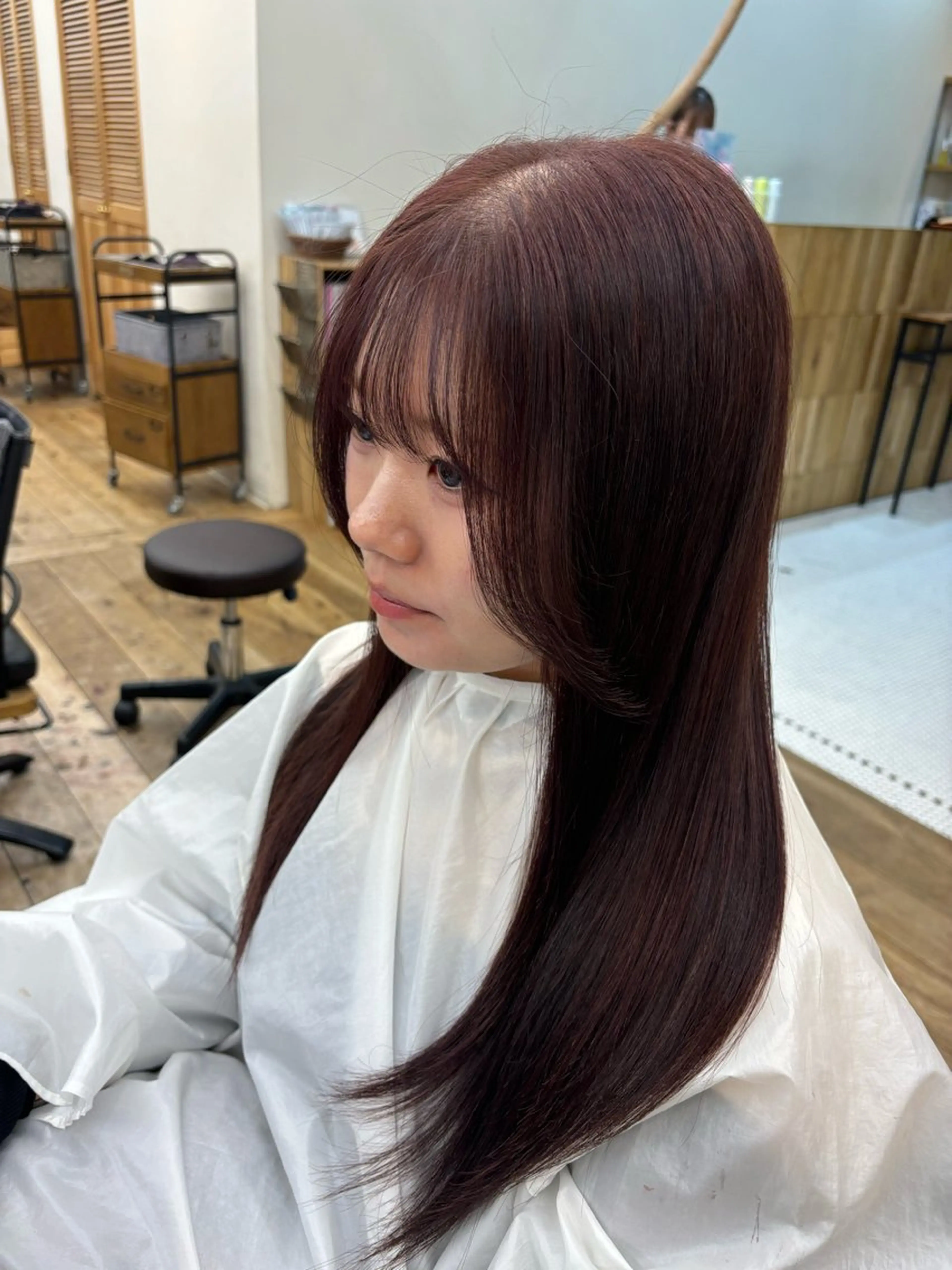 ロング カラー ヘアカラー トリートメント よこやま なぎさのヘアスタイル