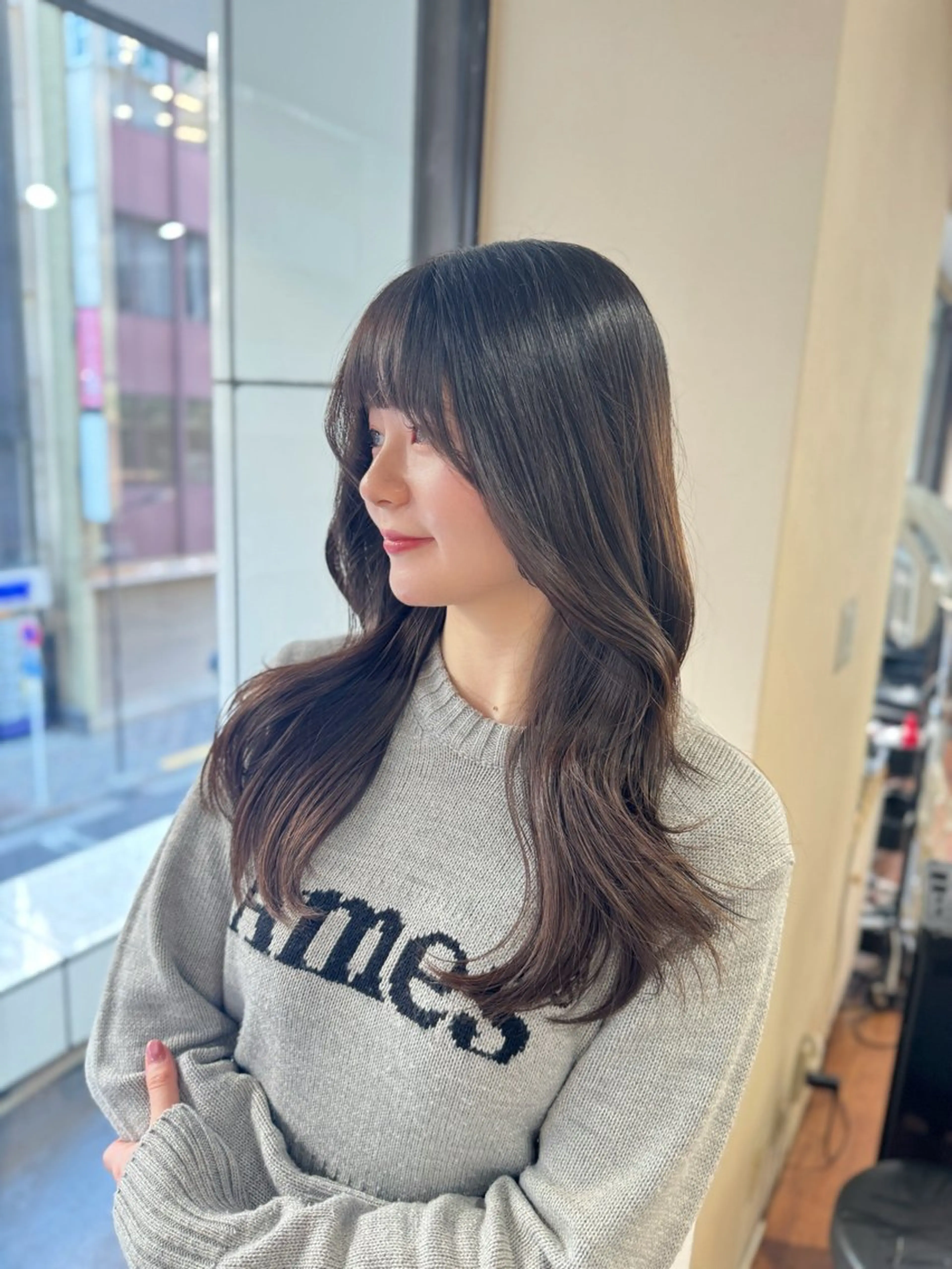 ロング カット ヘアカラー トリートメント 韓国ヘア特化型美容師 MITSUI🇰🇷のヘアスタイル