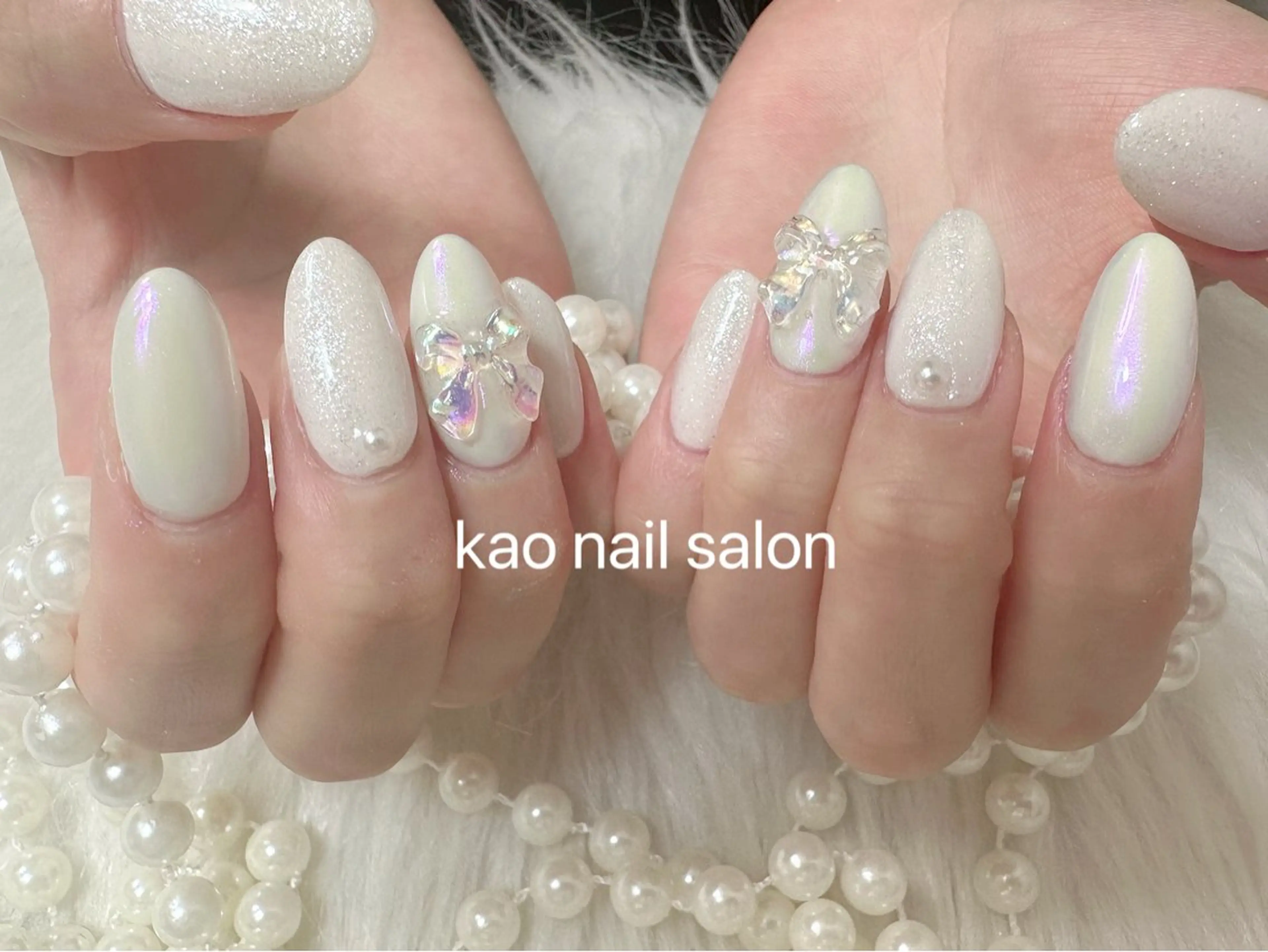 ネイル チークネイル 長さ出し フレンチネイル ジェルネイル ガラスフレンチ ハンドネイル kao nail マグネット/長さだしのネイルデザイン