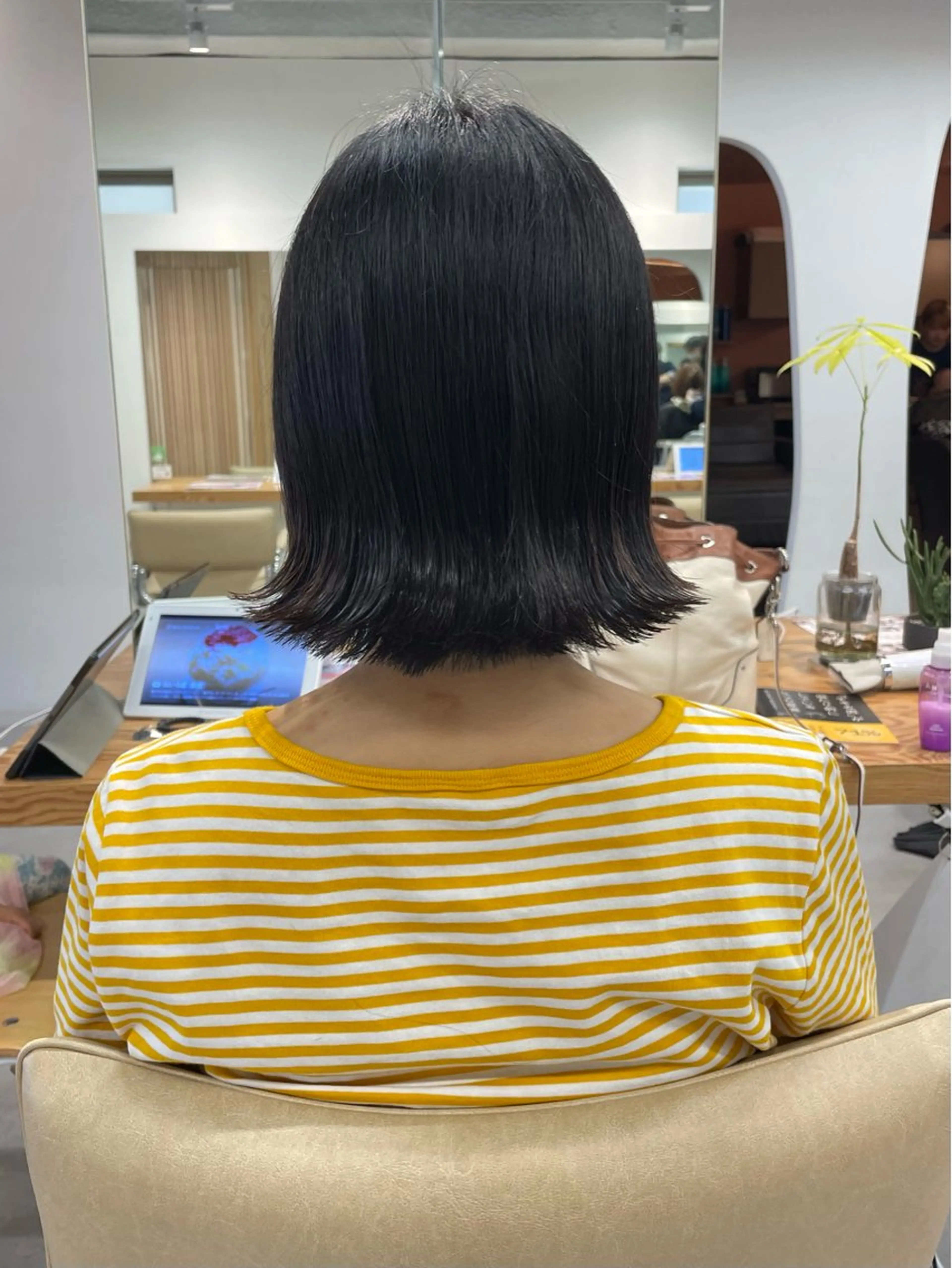 ショート カラー ボブ デザインパーマ/ 艶カラー/ボブのヘアスタイル