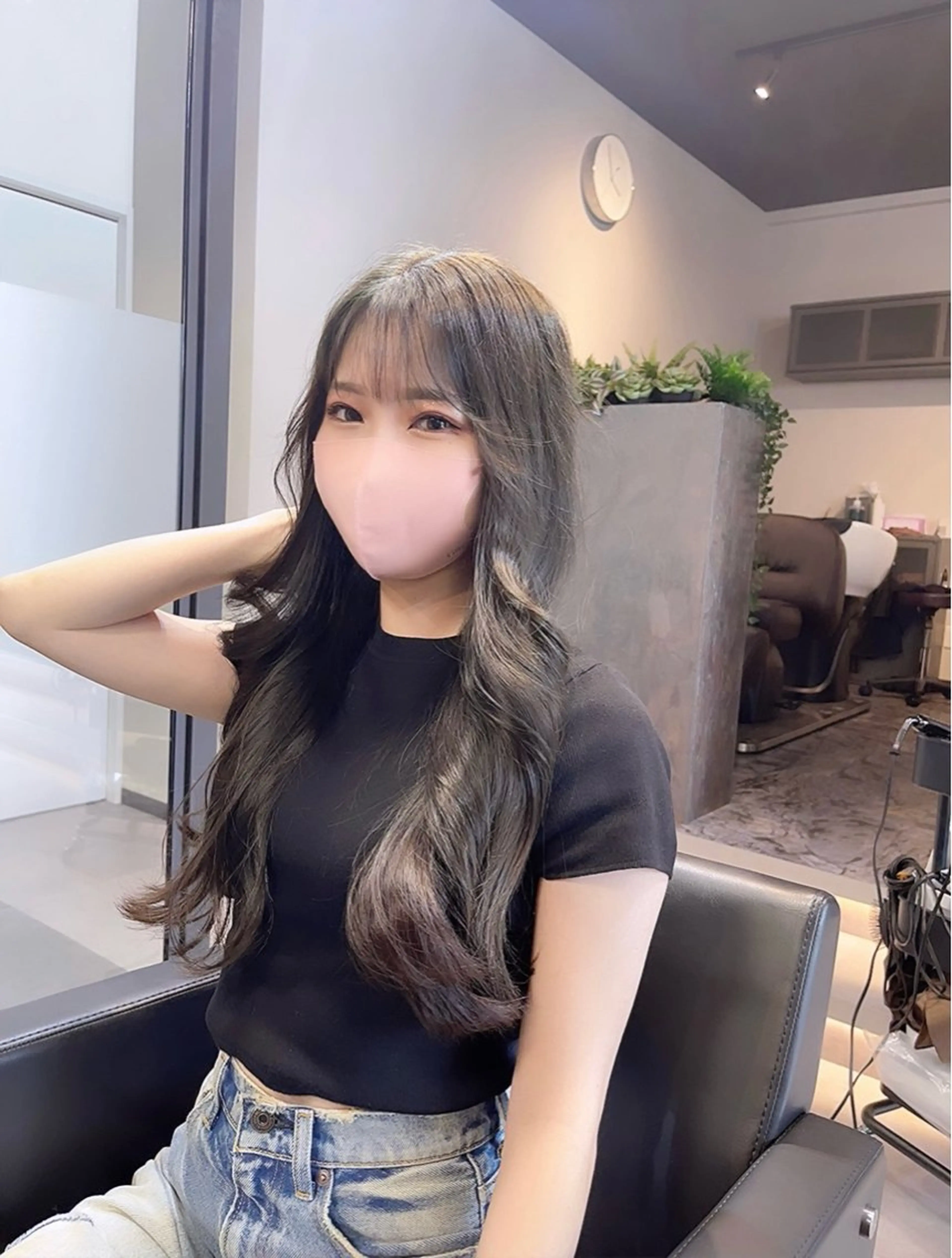 ロング カラー グレージュ オリーブグレージュ オリーブグレー 髪質改善 髪質改善縮毛矯正 💍谷口克也のヘアスタイル