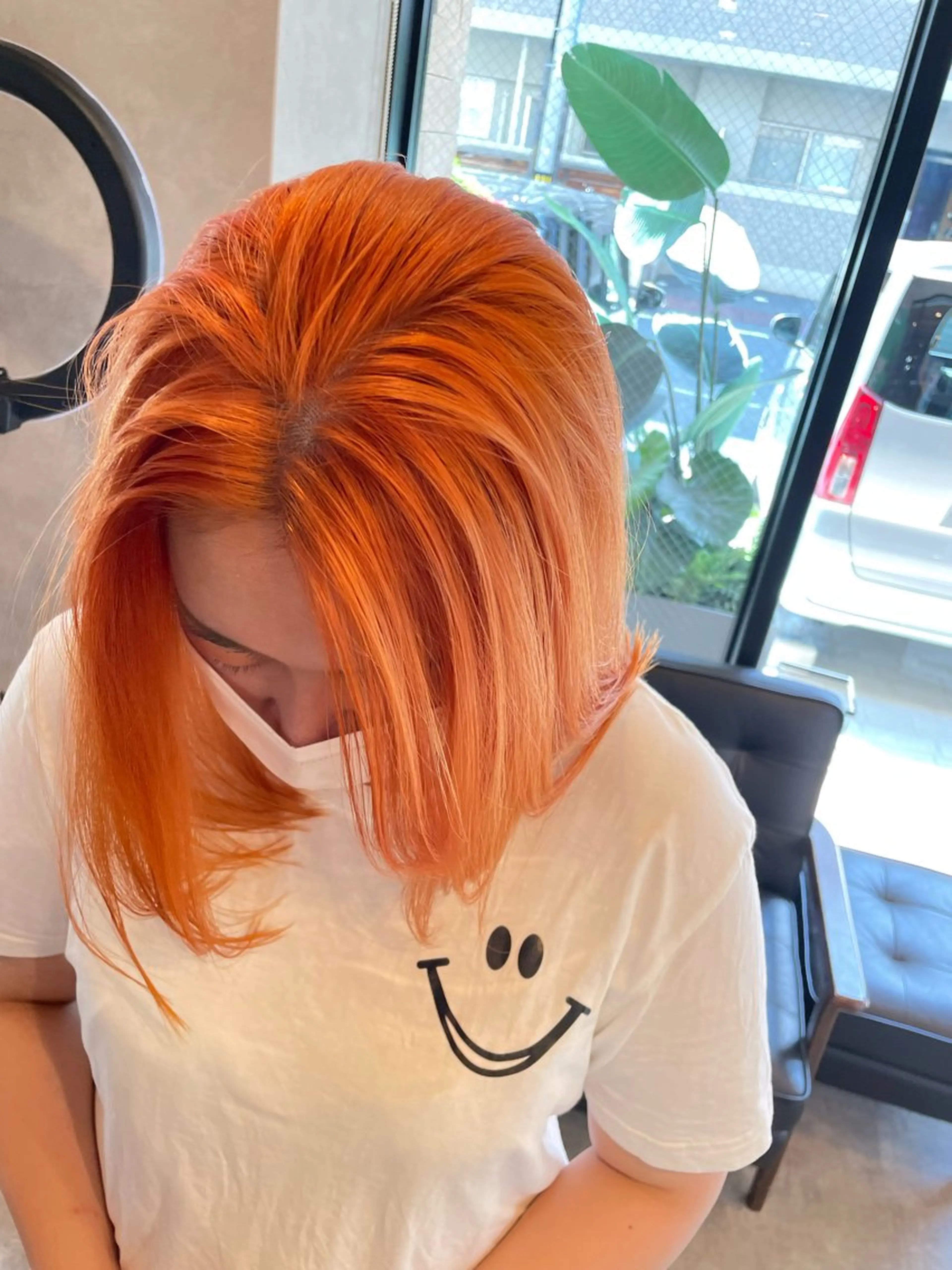 ミディアム アッシュ ハイライト 髪質改善 レイヤーカット ウルフカット RIENS♡xrea 山本優舞のヘアスタイル