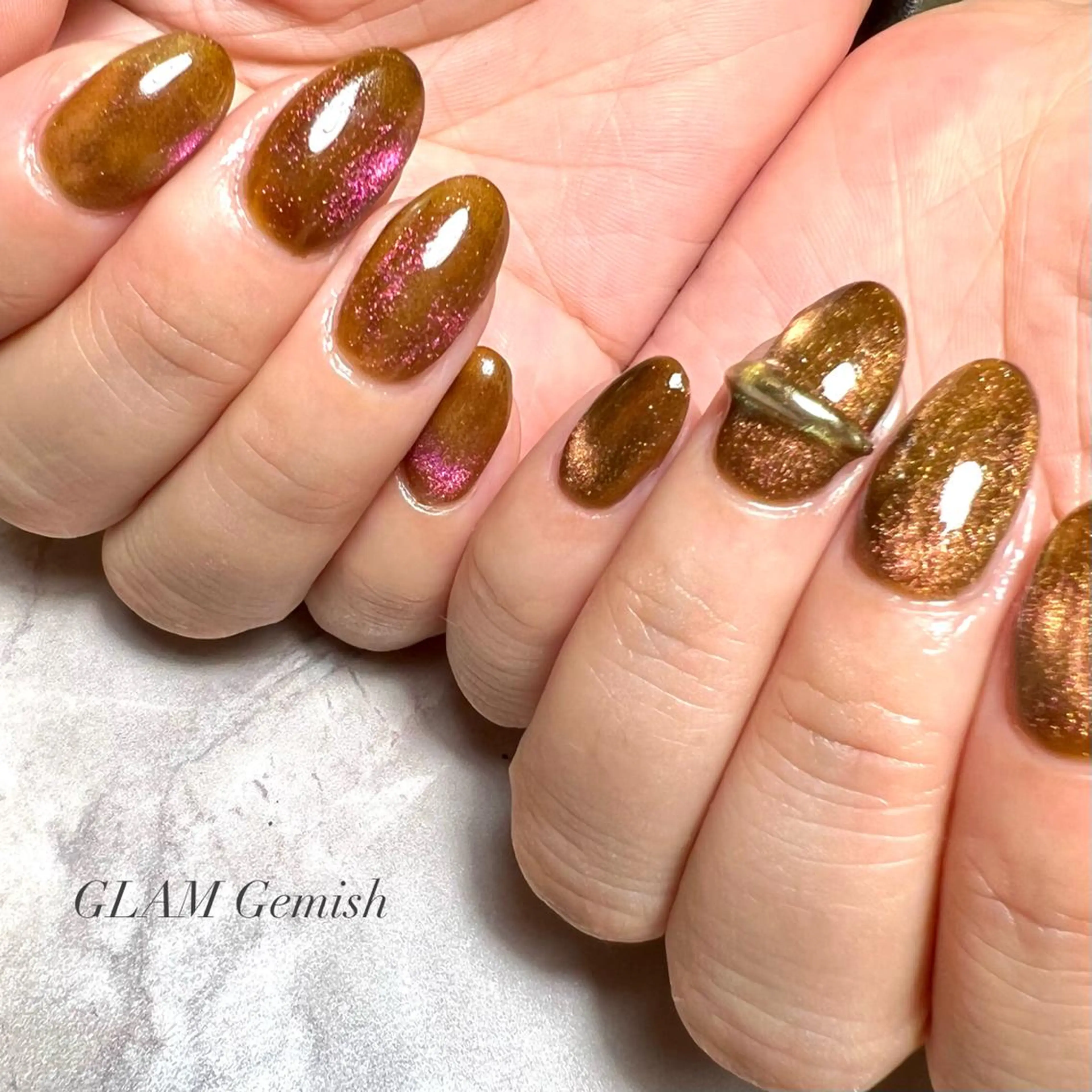 ネイル マグネットネイル ハンドネイル 藤崎 恵梨香のネイルデザイン