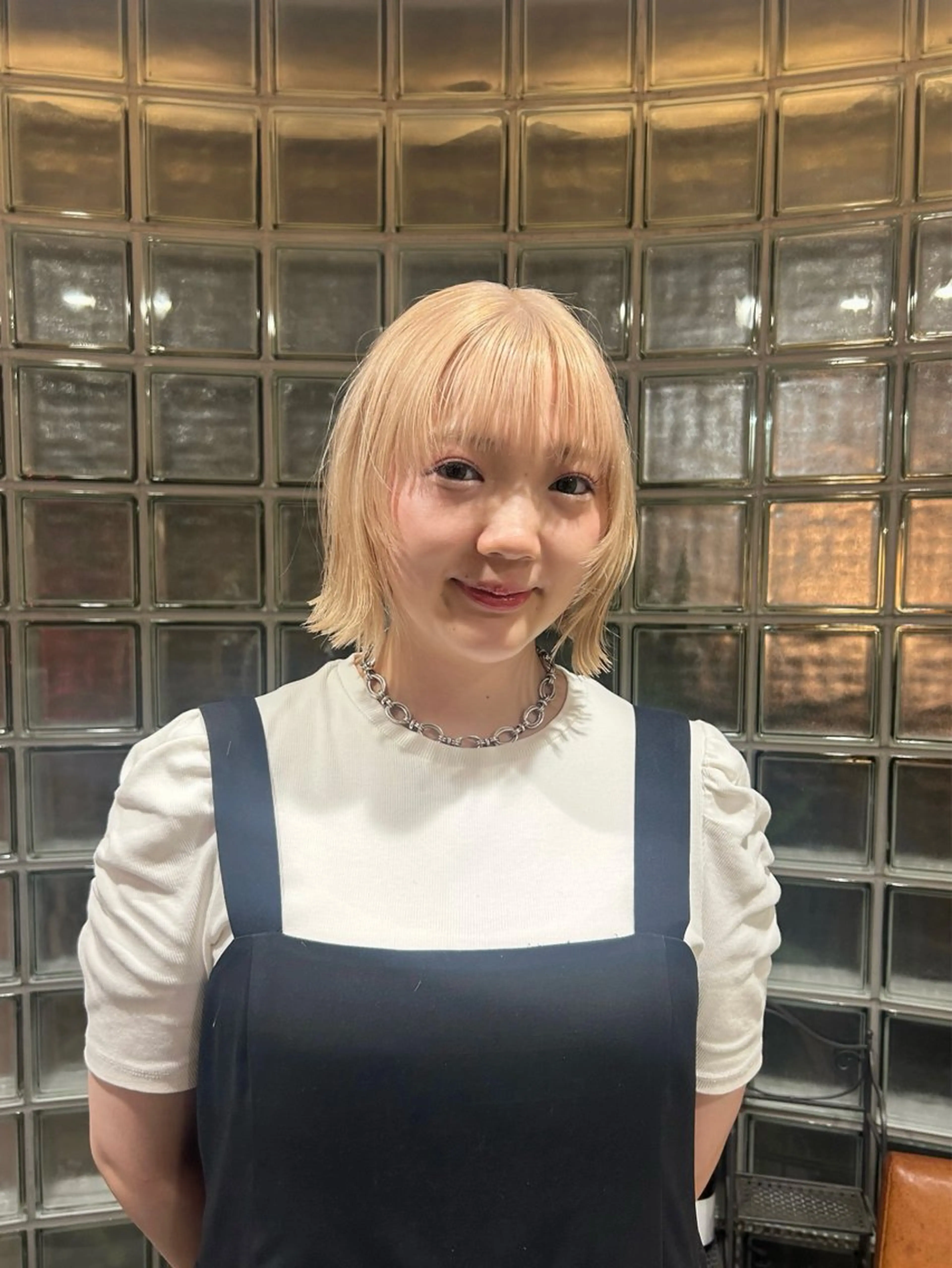 ミディアム ボブレイヤー ボブ レイヤーカット カット Lumier de mashu所属・nana/ボブ/ レイヤー/メンズのヘアスタイル