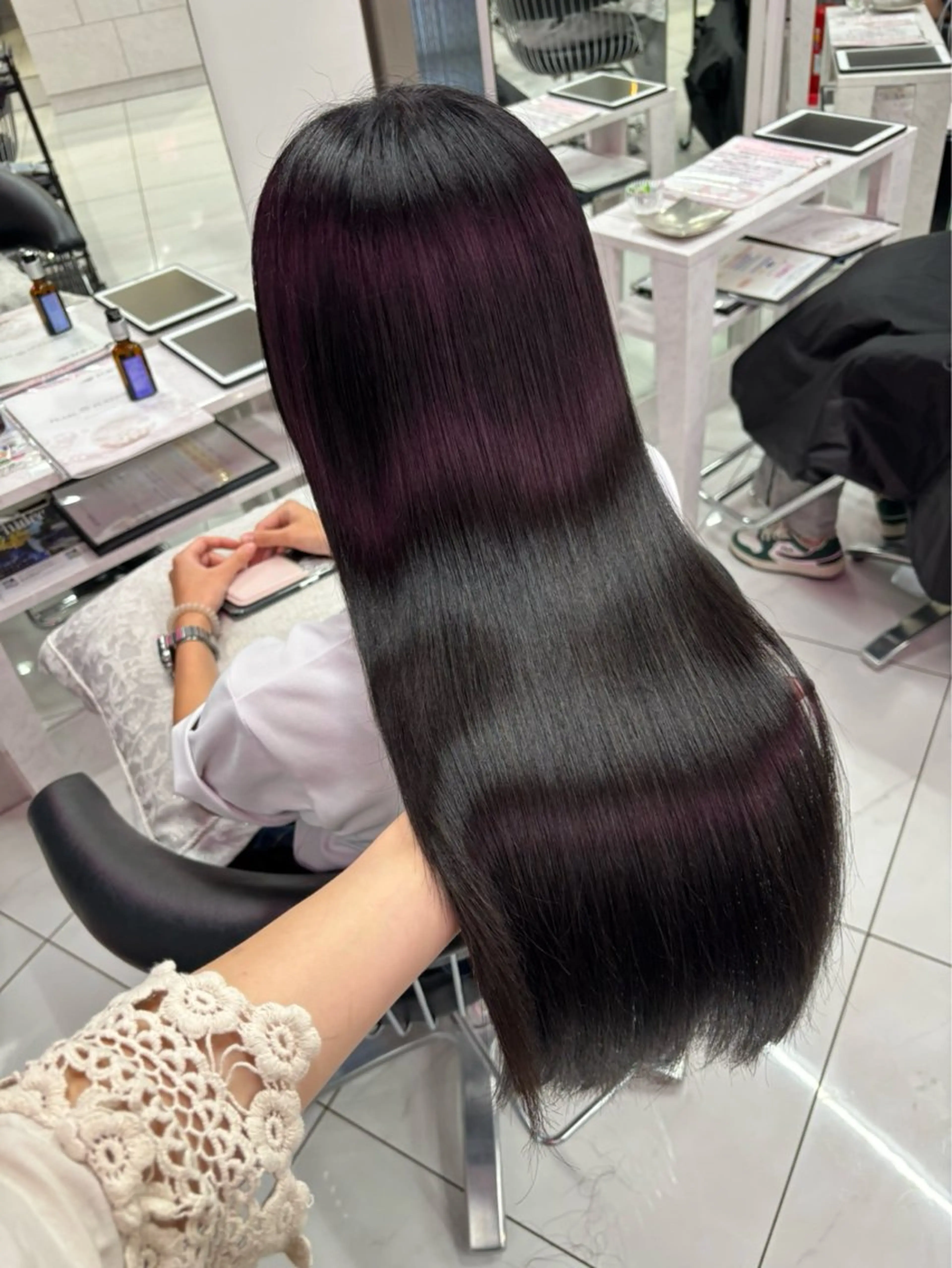 ロング トリートメント Rin/寒色系カラー 🦋/うる艶ヘア🫧のヘアスタイル