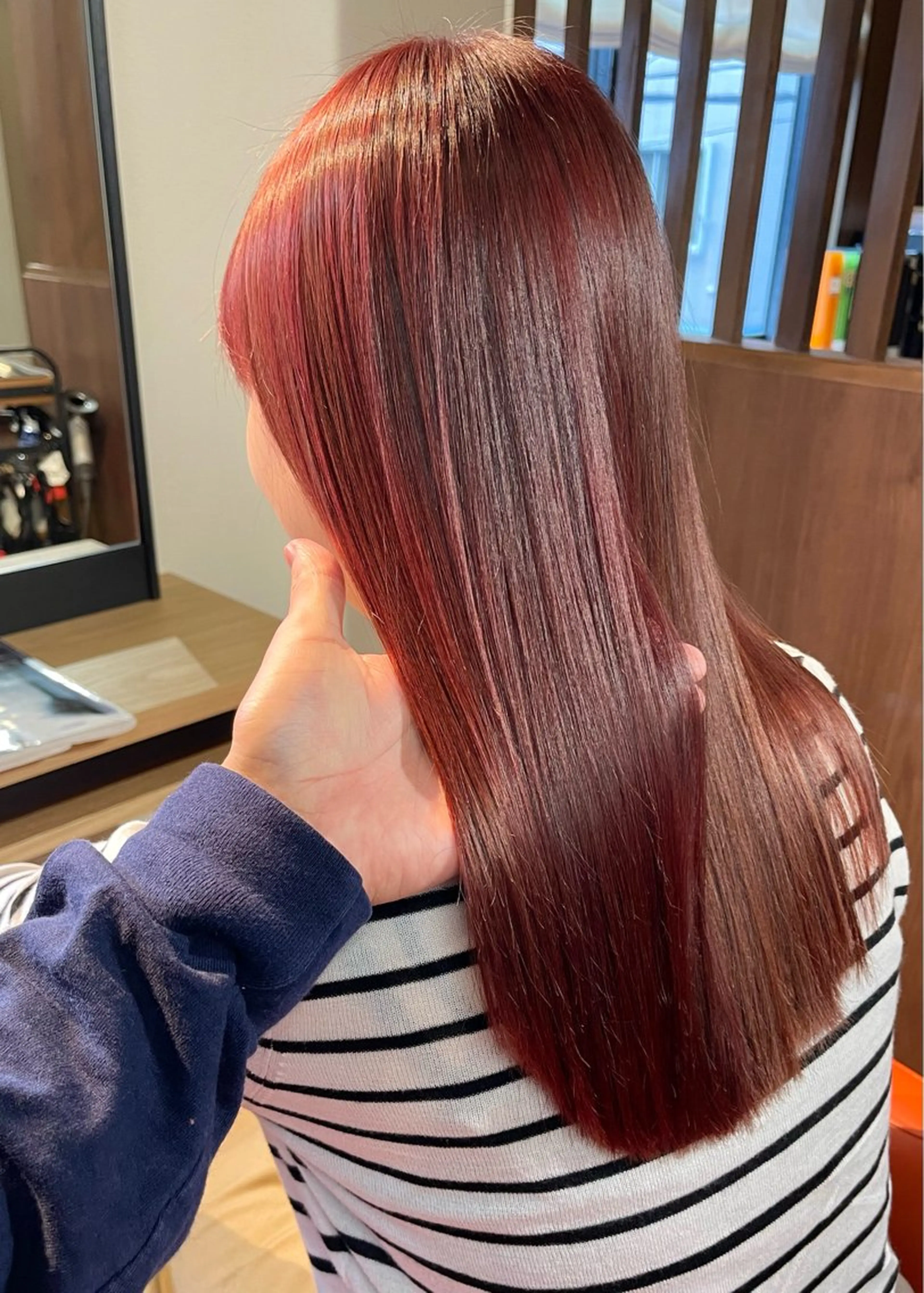 ミディアム カラー カット 縮毛矯正 トリートメント 髪質改善ｶﾗｰ ｹｱﾌﾞﾘｰﾁ/ﾀﾑのヘアスタイル