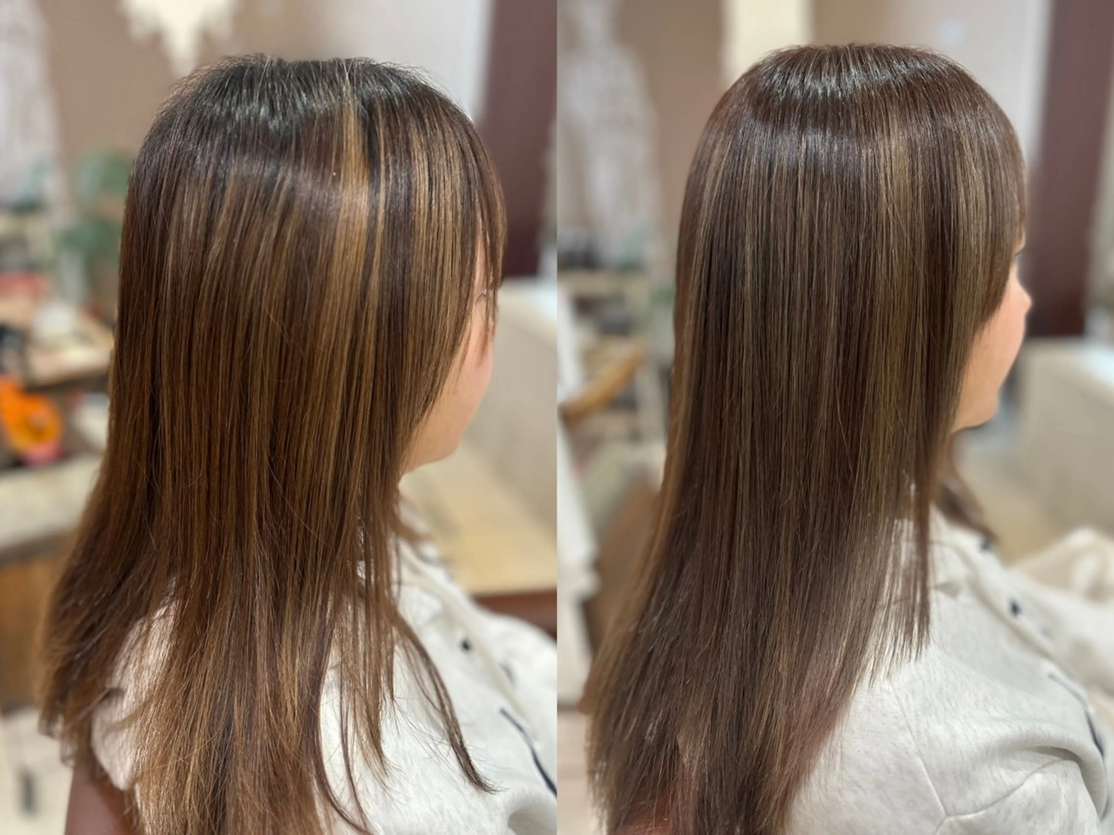 ロング カラー グレージュ カーキグレージュ ブリーチカラー/ Wカラー/🍋ケンヤのヘアスタイル