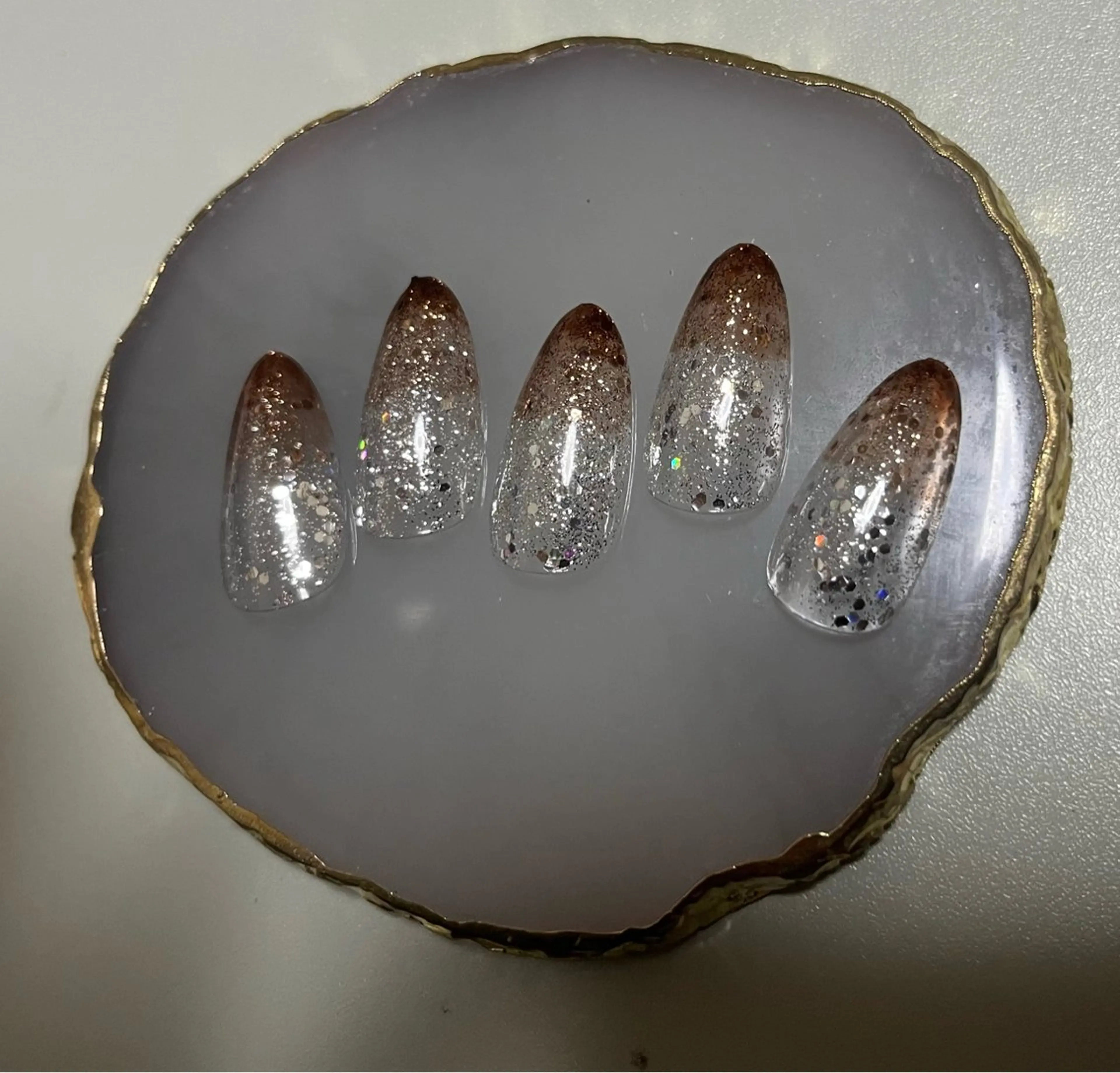 ネイル グラデーション ラメ(グリッター) ハンドネイル Nail ecxia ／Reikaのネイルデザイン