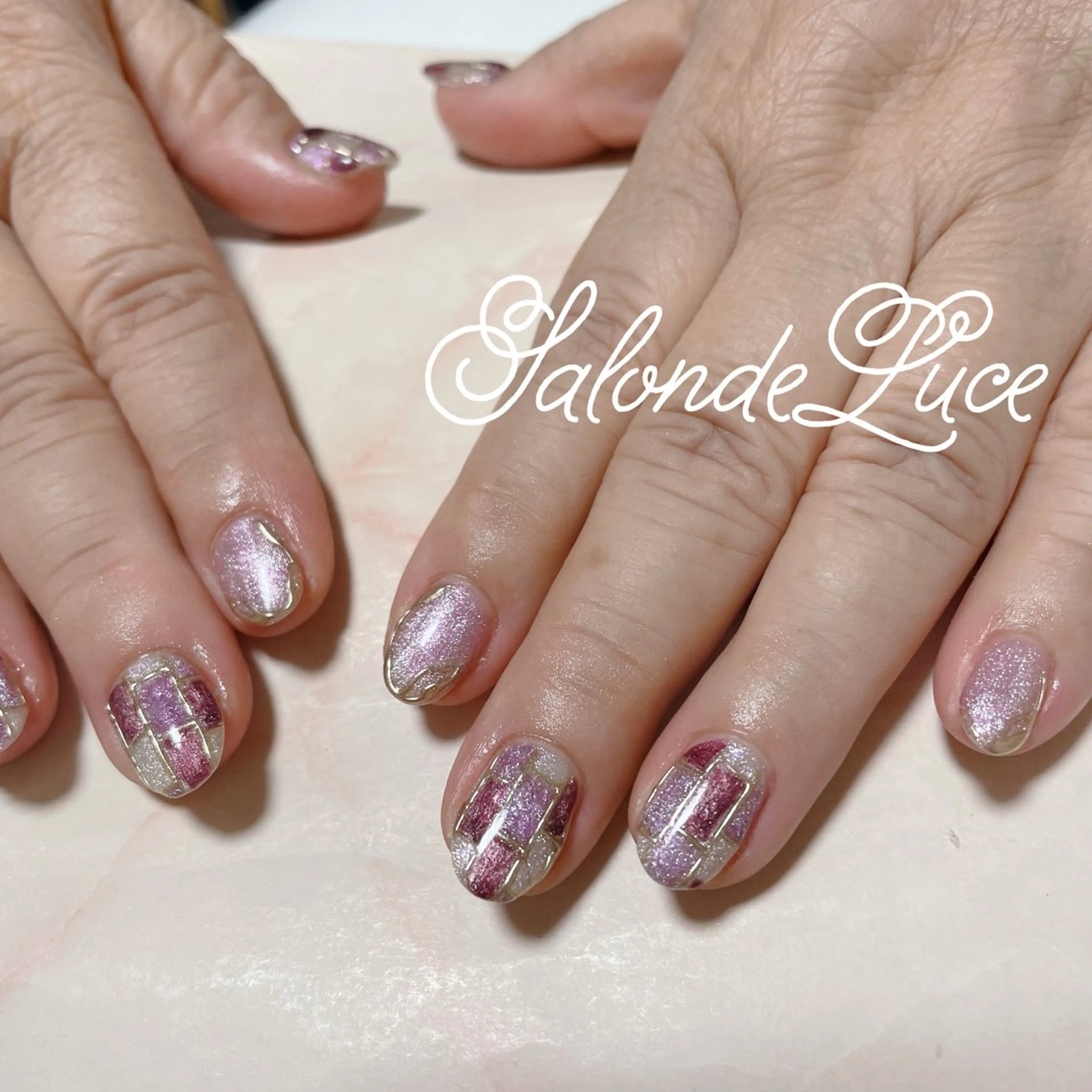 ネイル マグネットネイル ミラーネイル Salon de Luceのネイルデザイン