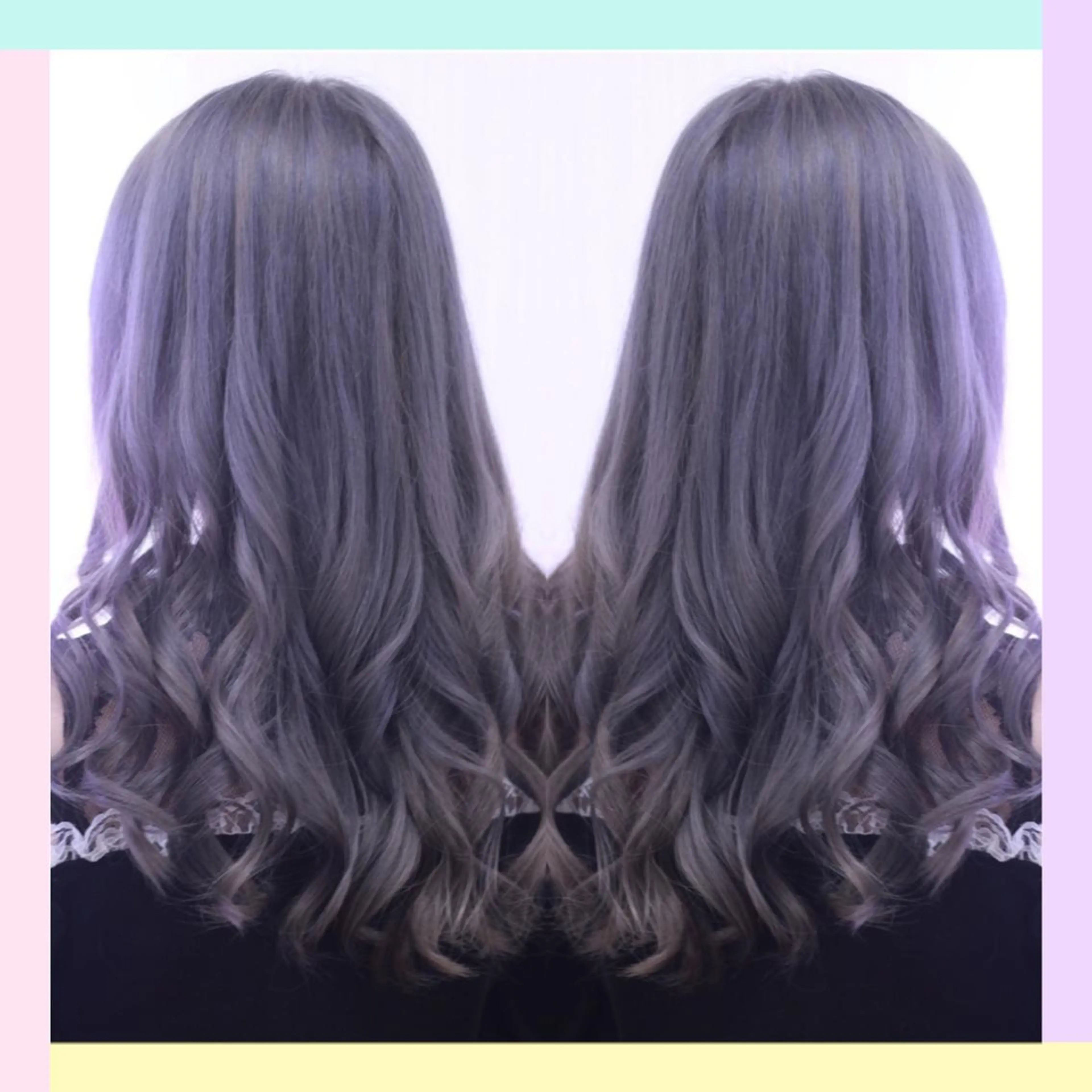 ロング カラー カット ヘアカラー エクステ れん/ハイトーン /エクステ/韓国風のヘアスタイル