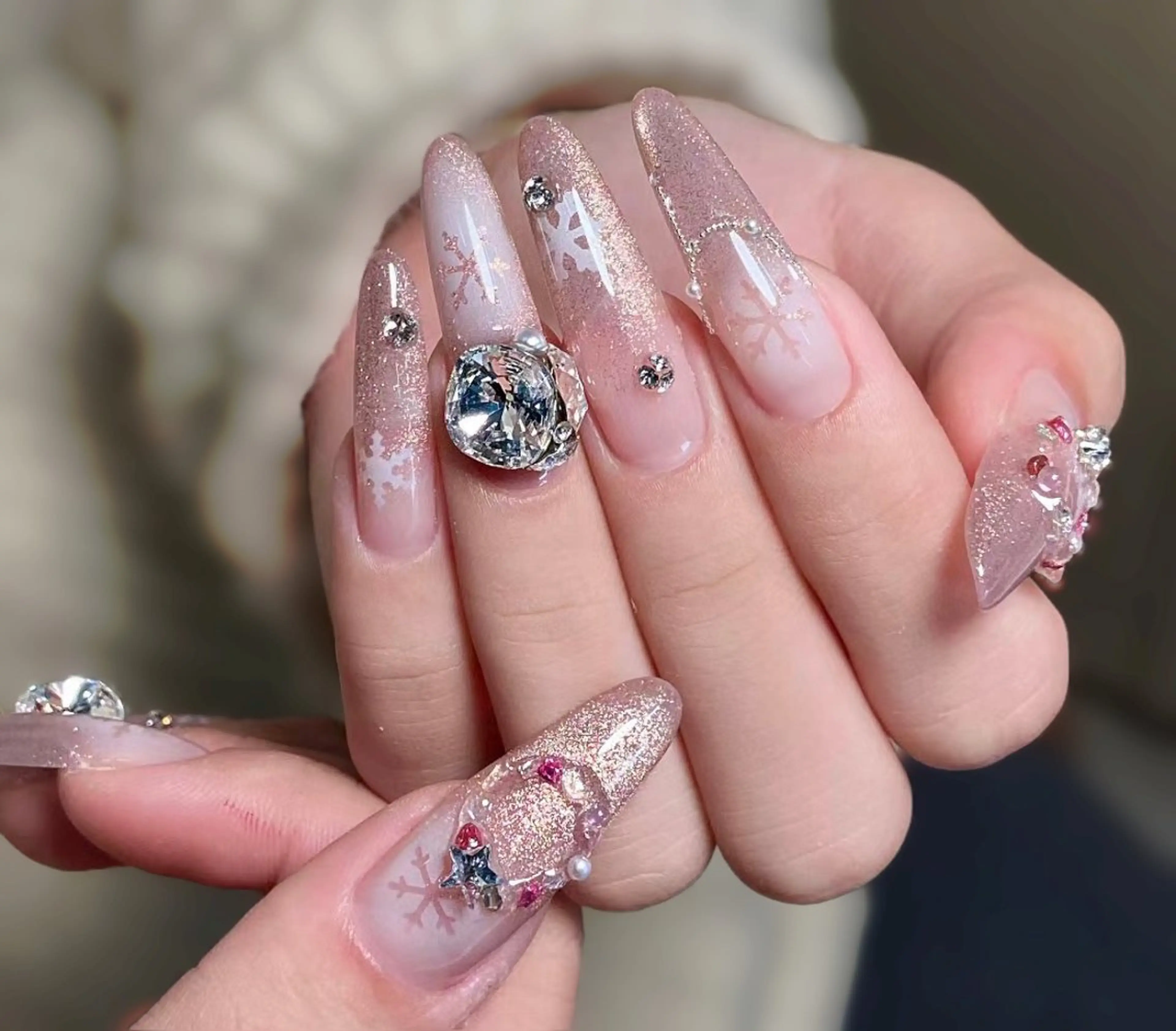 ネイル アートネイル チークネイル フレンチネイル ジェルネイル グリーン YK Beauty Salonのマツエク・マツパデザイン