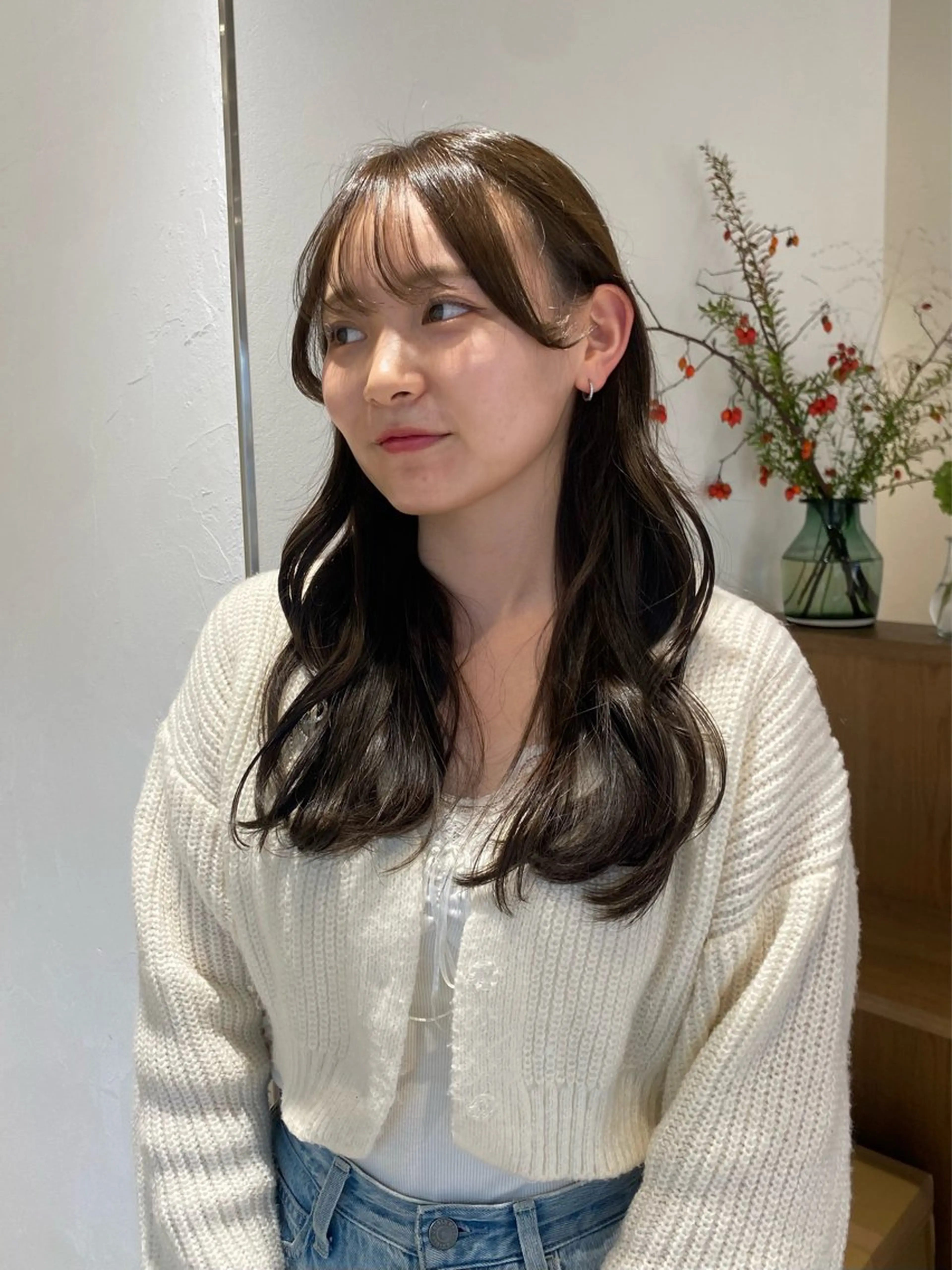 ロング カラー オリーブカラー 暖色カラー /ヘアアレンジ/花鈴のヘアスタイル