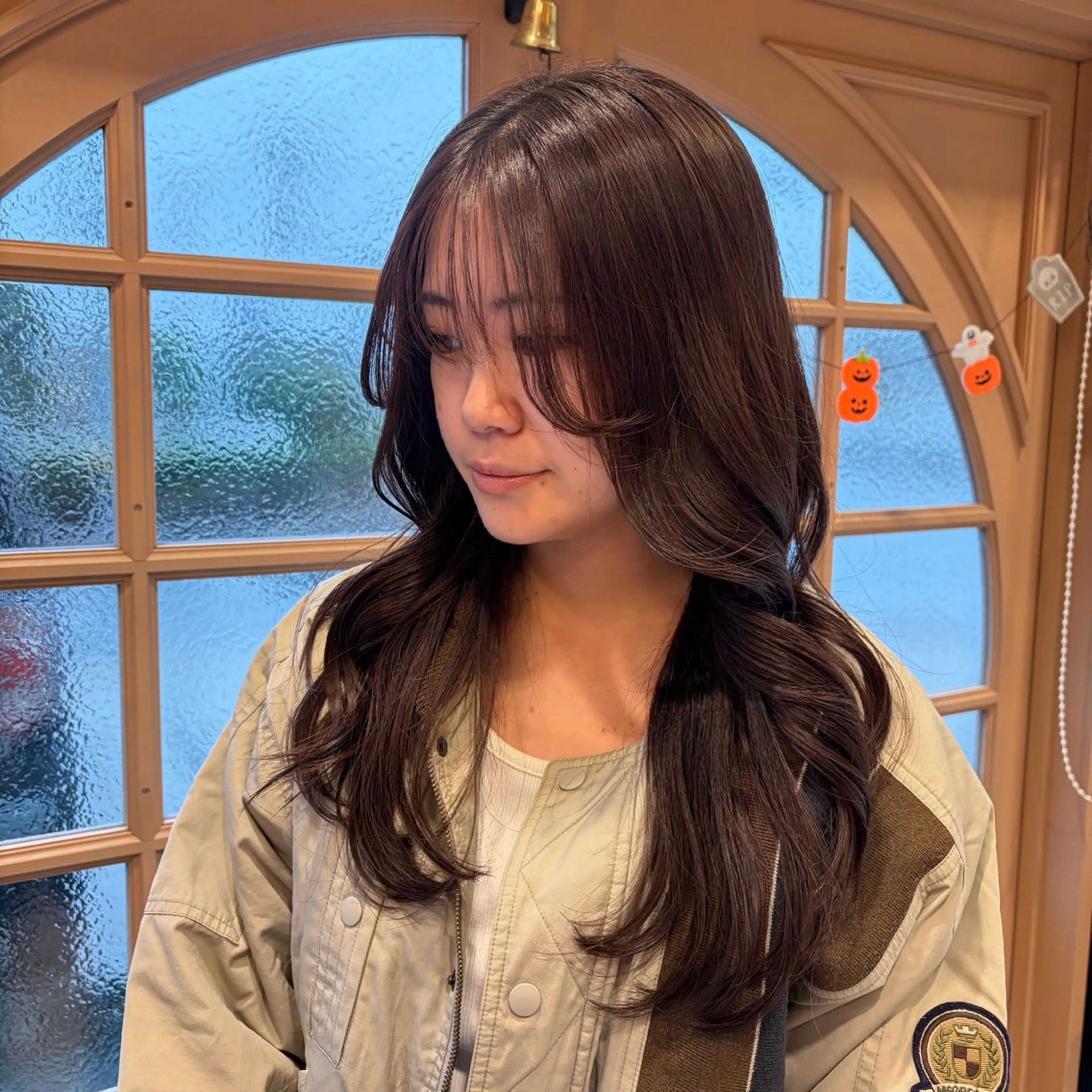 ロング カラー 顔周りカット ハイレイヤー レイヤーカット ヘアカラー 野上 麗のヘアスタイル