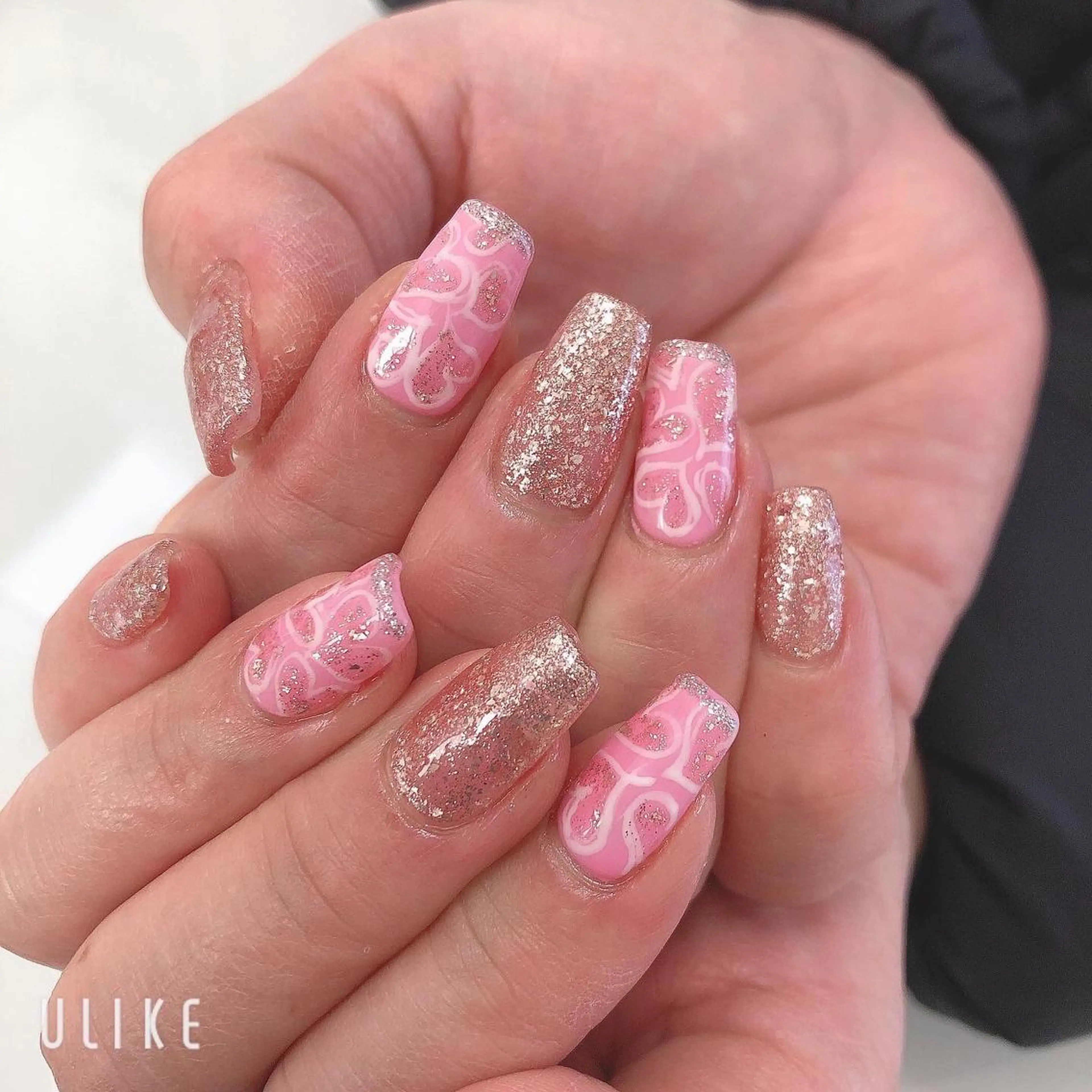 ネイル ジェルネイル 韓国ネイル ラメ(グリッター) ミラーネイル 持ち込み Azulsou 廣川愛のネイルデザイン