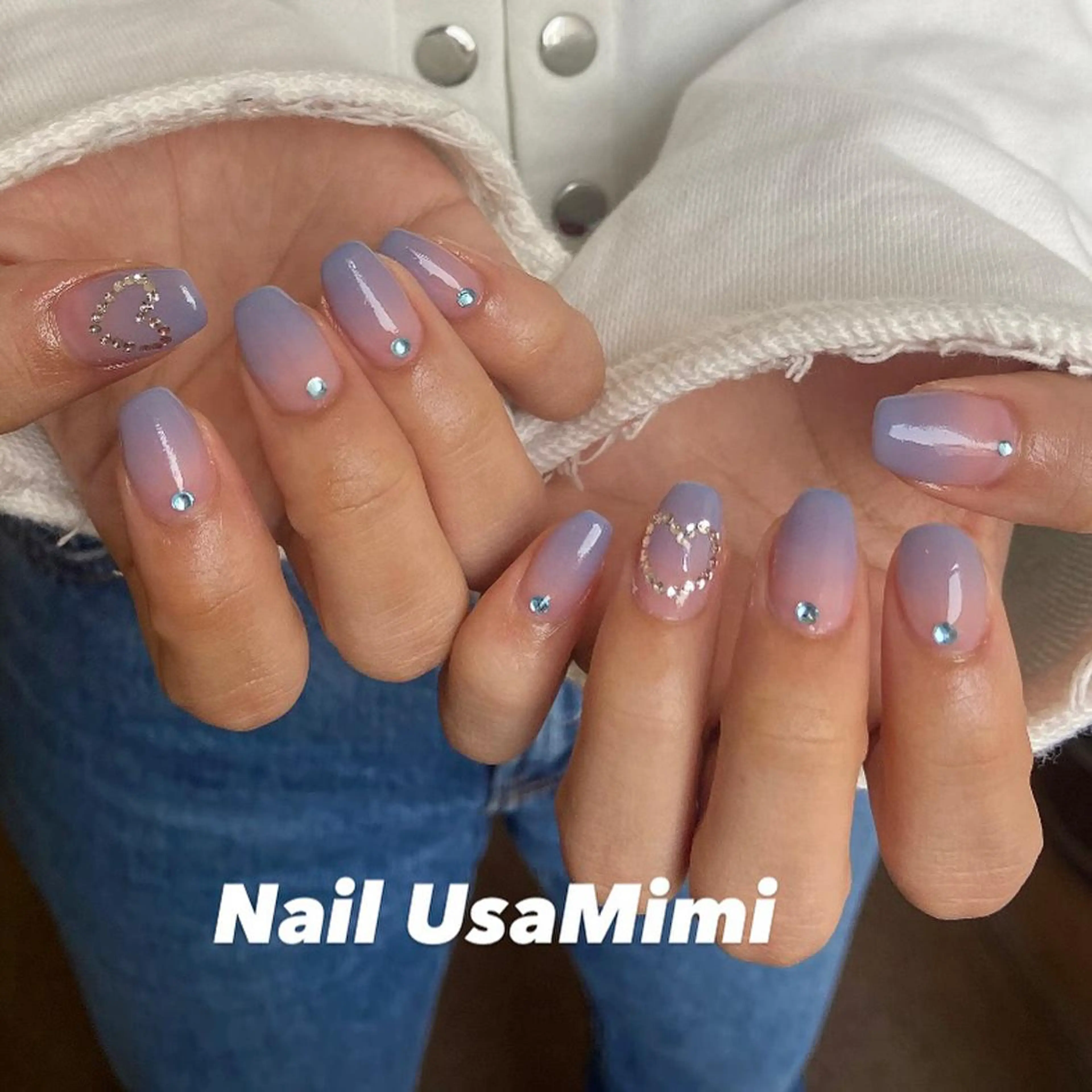 ネイル フットネイル ジェルネイル マグネットネイル 持ち込み ニュアンスネイル 本町ネイルNail UsaMimiのネイルデザイン