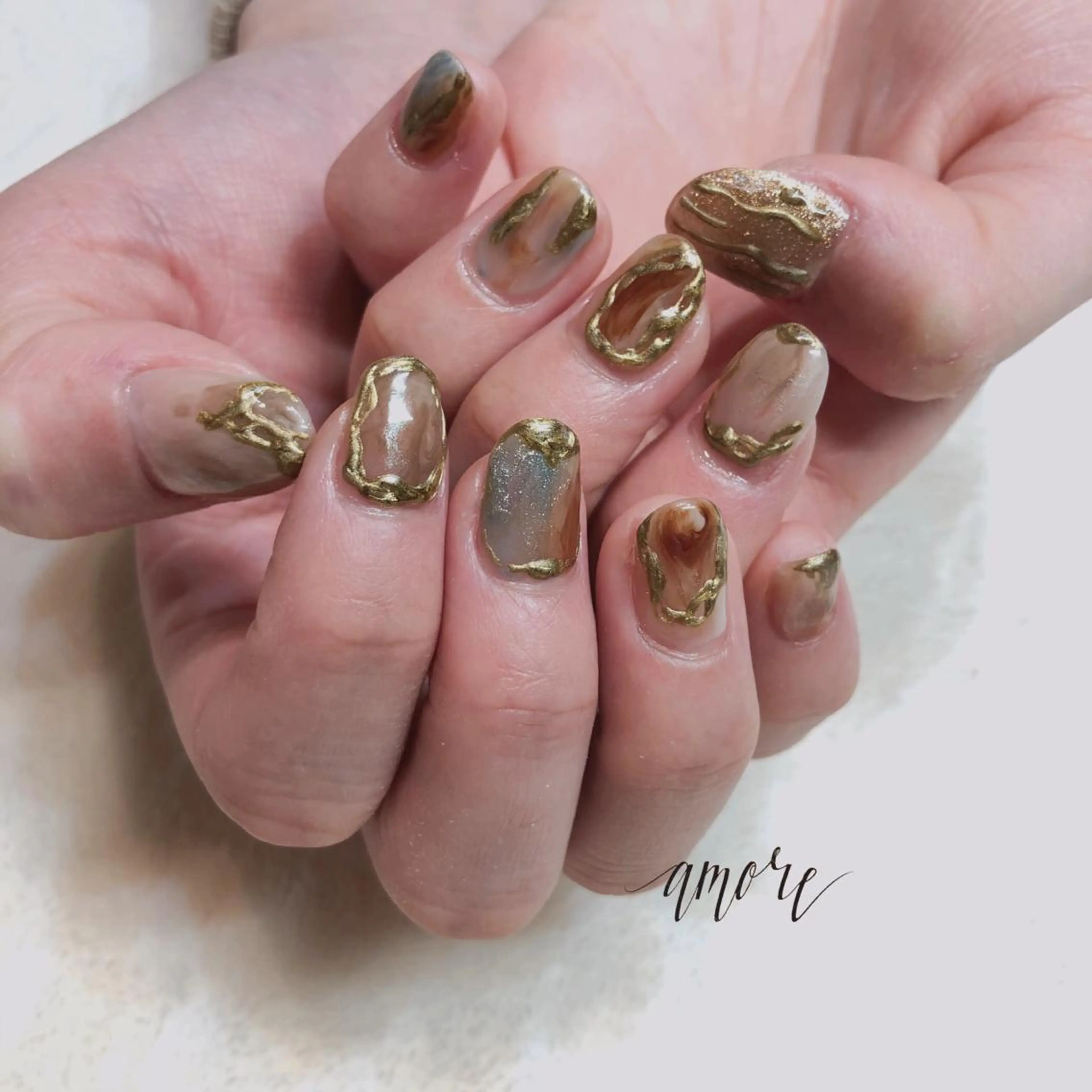 ネイル ジェルネイル マグネットネイル ミラーネイル ニュアンスネイル 春ネイル You kyehwaのネイルデザイン