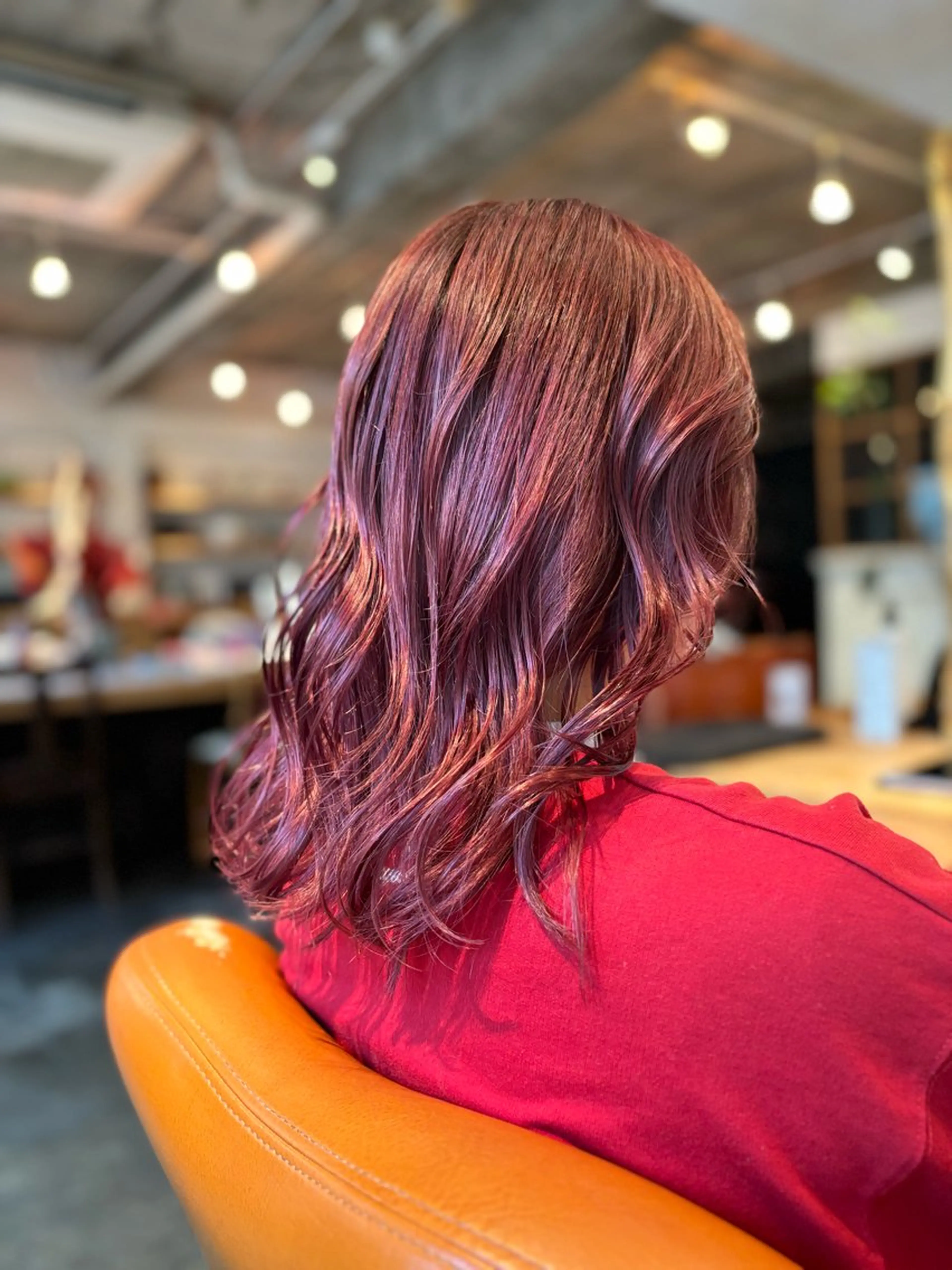 カラー ブリーチ ピンクカラー 髪質改善カラー ブラウン🤎YUMEのヘアスタイル