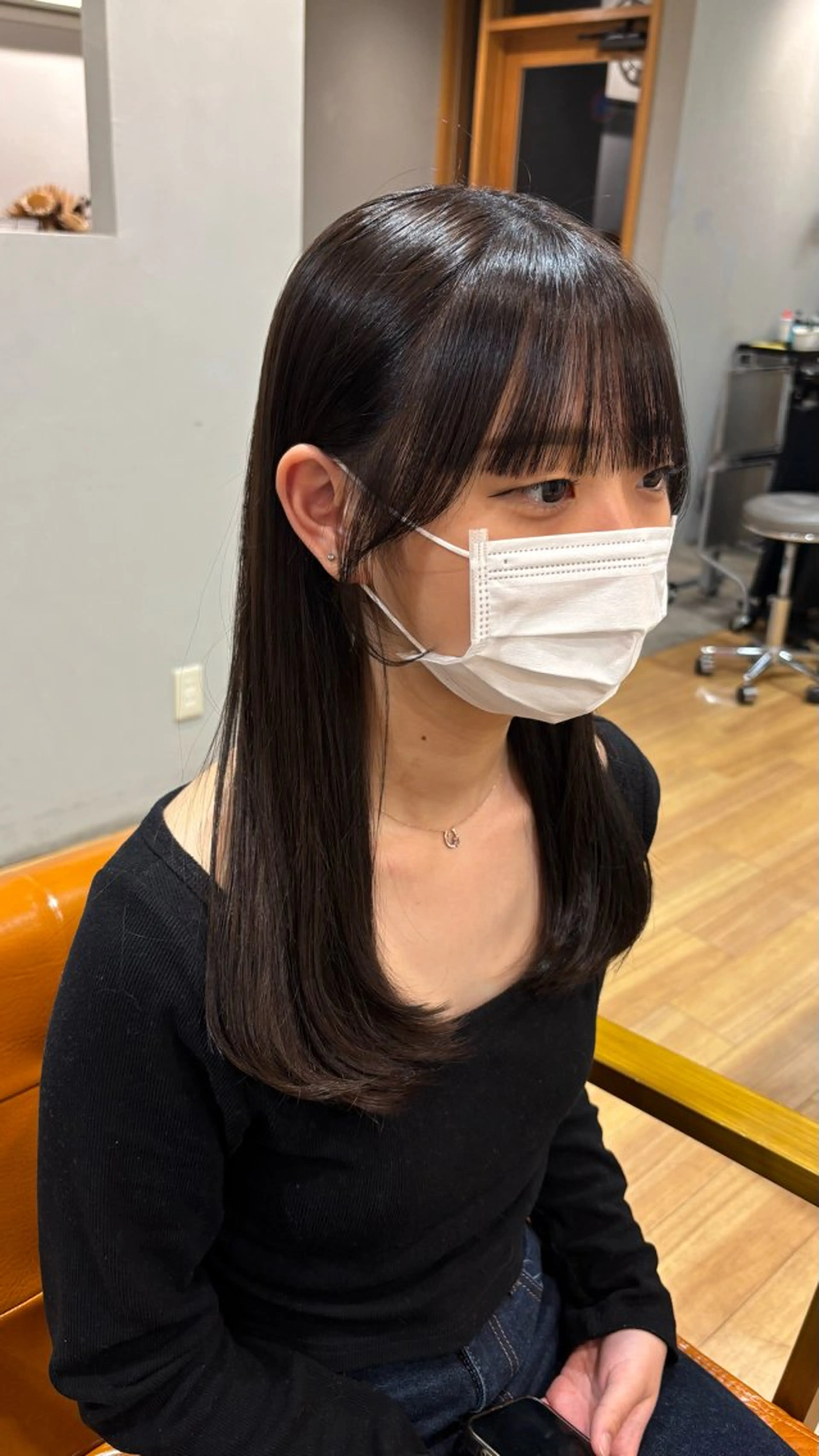 ロング 顔周りカット vince gio 彩織のヘアスタイル