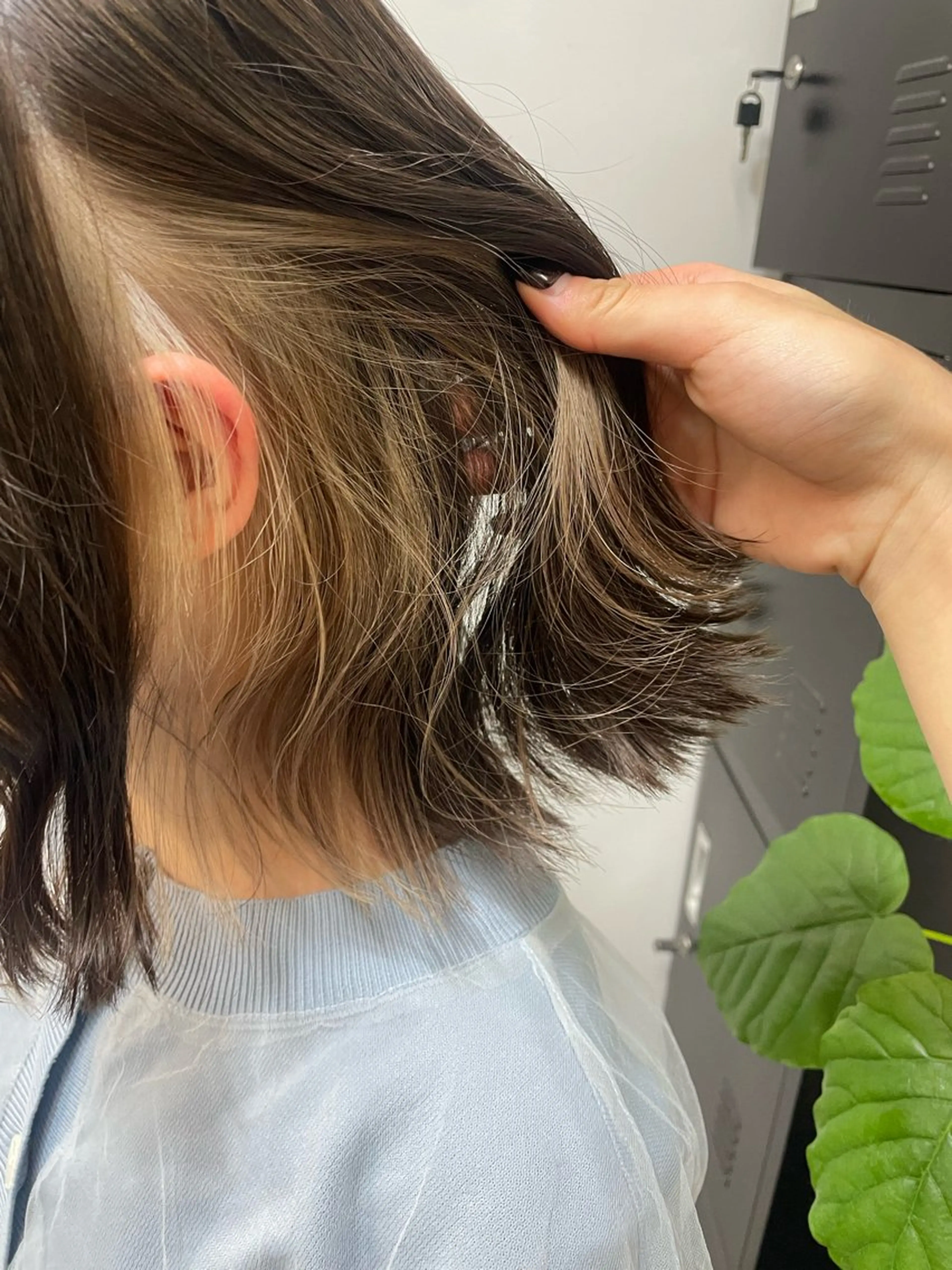 ミディアム カラー ヘアカラー トリートメント カットモデル/ ハイトーン/ゆうあのヘアスタイル