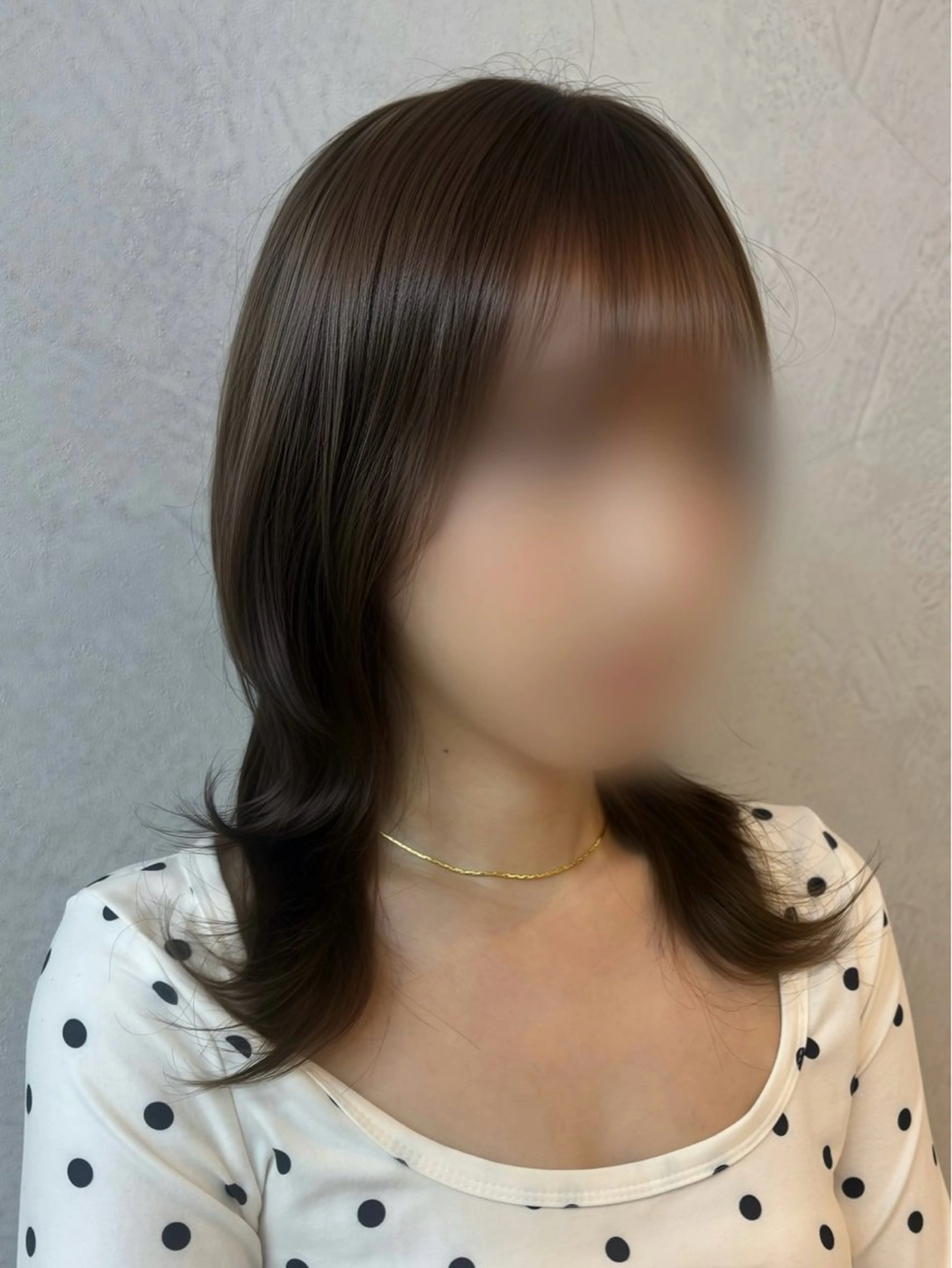 セミロング カラー オリーブカラー ヘアカラー みらい🖤ブリーチ 縮毛矯正モデル募集のヘアスタイル