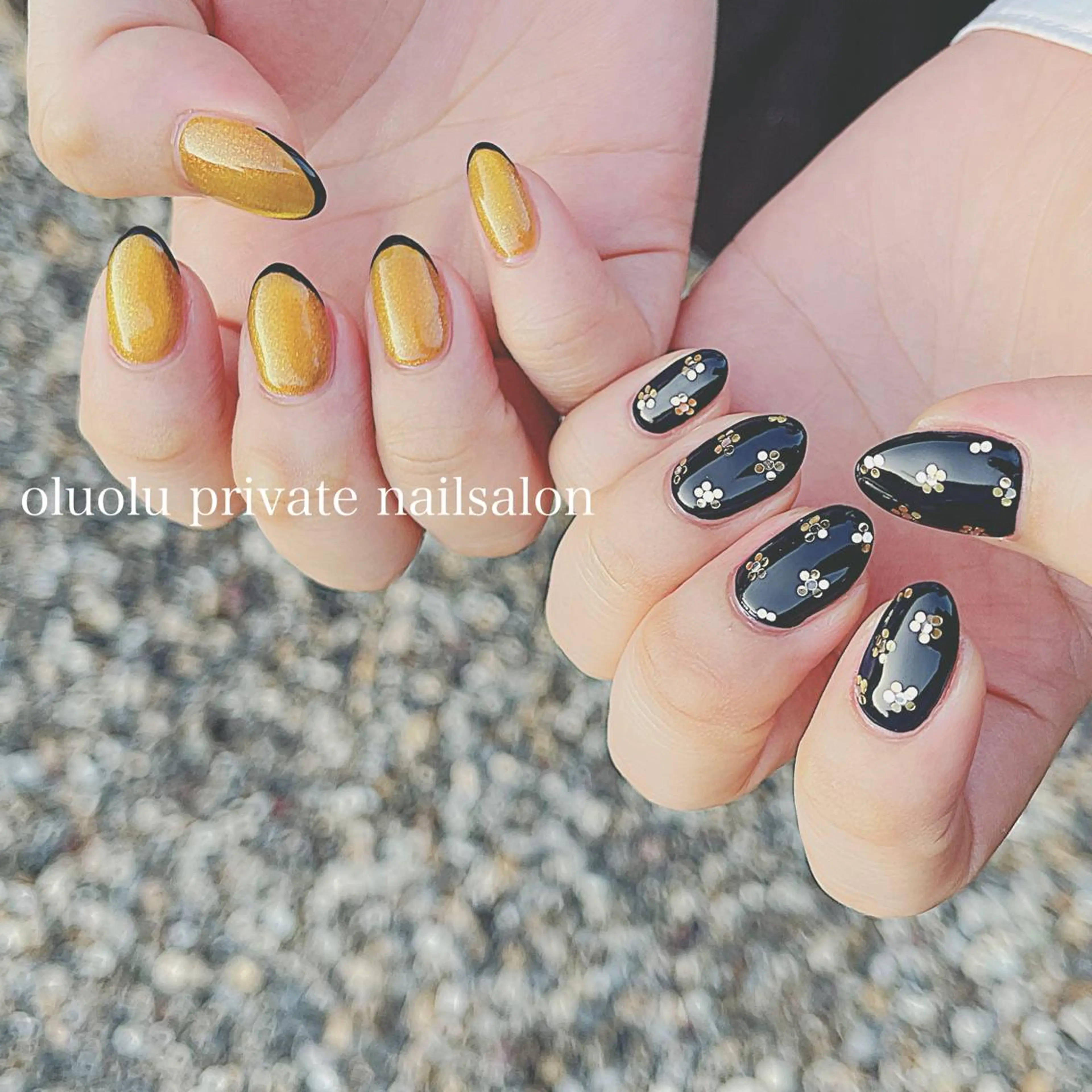 ネイル アートネイル フラワーネイル フットネイル ホログラムネイル マグネットネイル ハンドネイル 大村 紬華のネイルデザイン