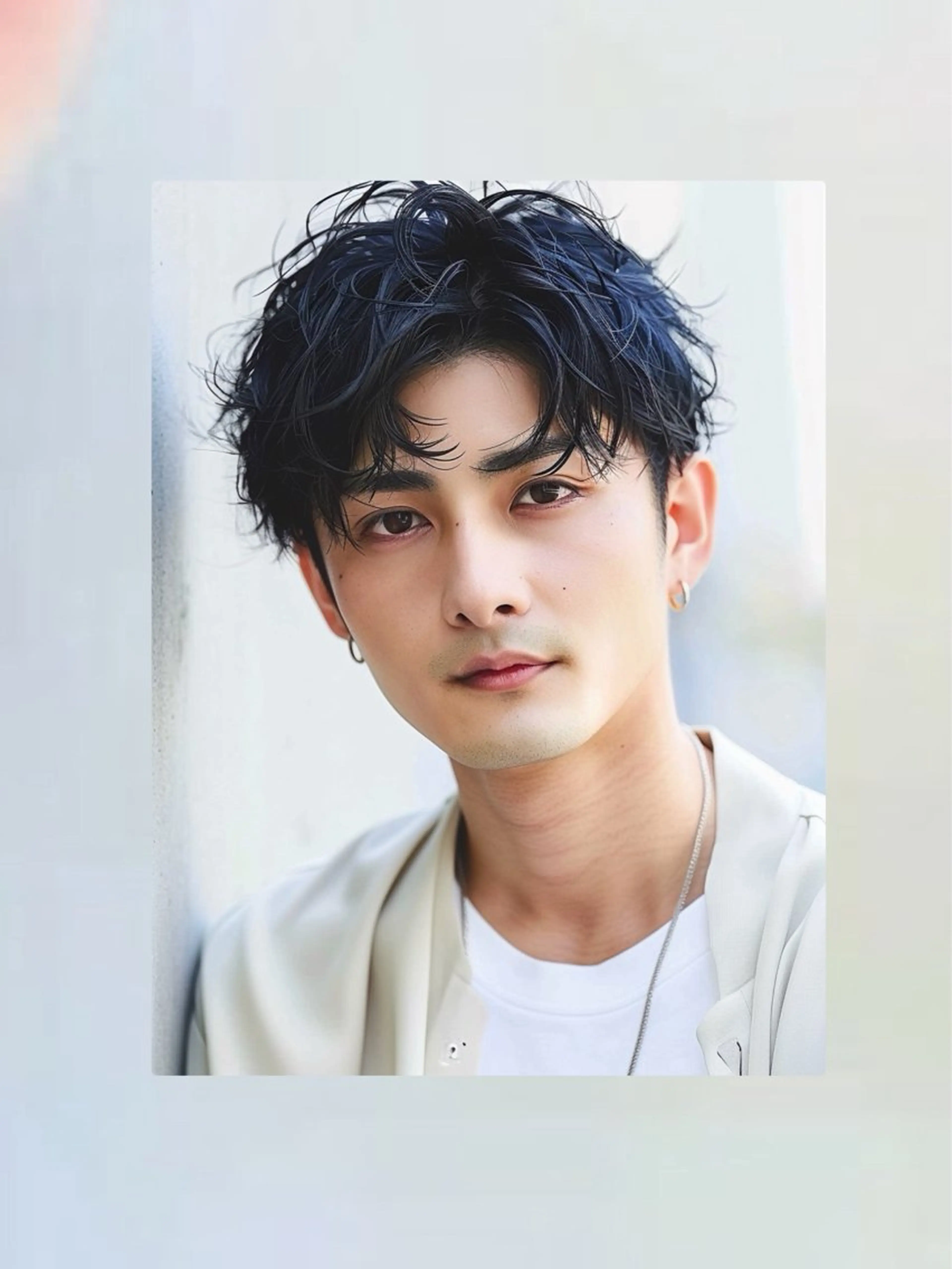 メンズ カット うる艶ワンカラー/ 似合わせ 中野拓侍のヘアスタイル