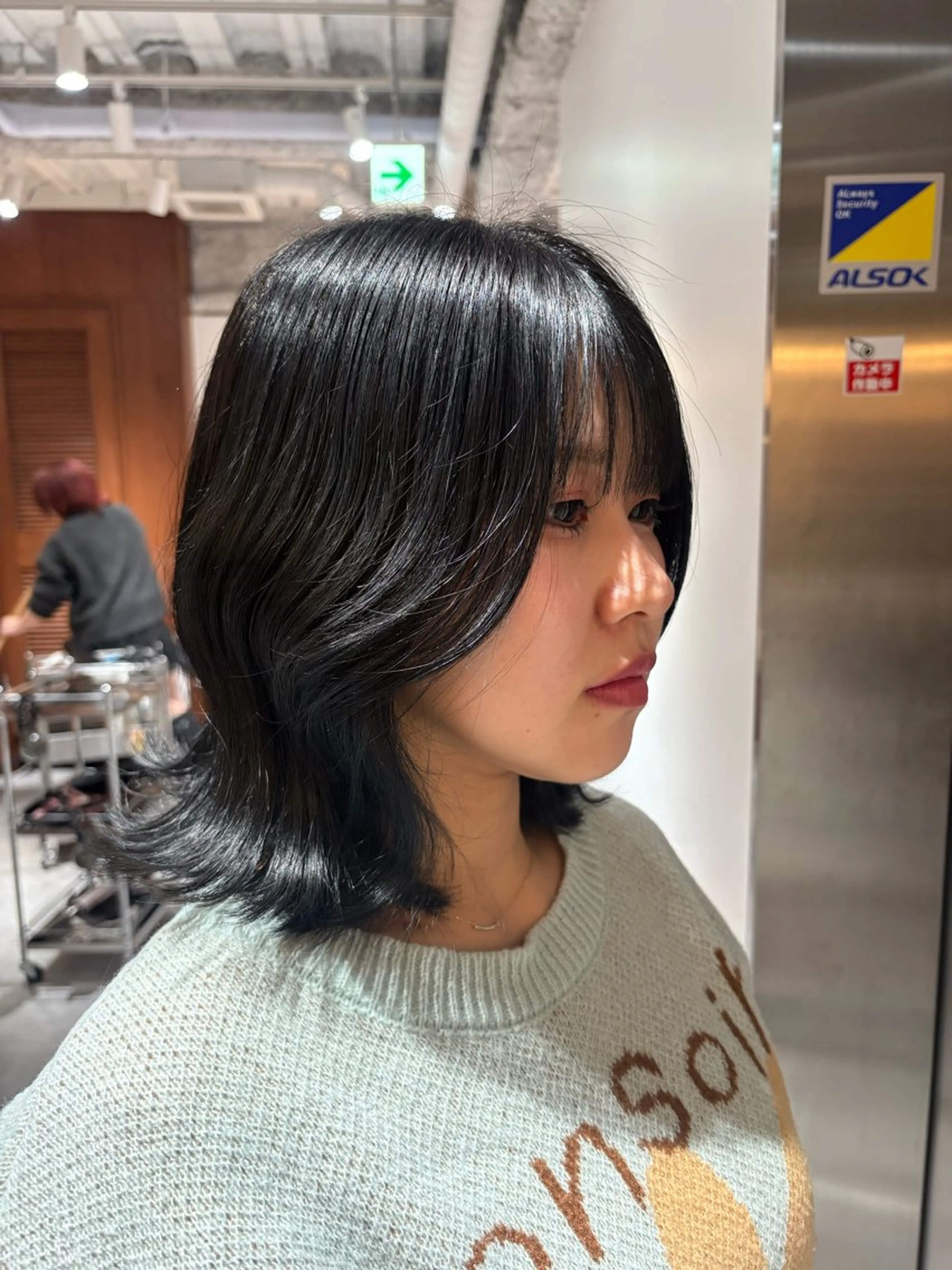ミディアム カラー ヘアアレンジ ショートボブ ボブ くびれヘア 顔まわりレイヤー 顔周りカット ヘアカラー 小西海青 ✨モデル様募集✨️のヘアスタイル