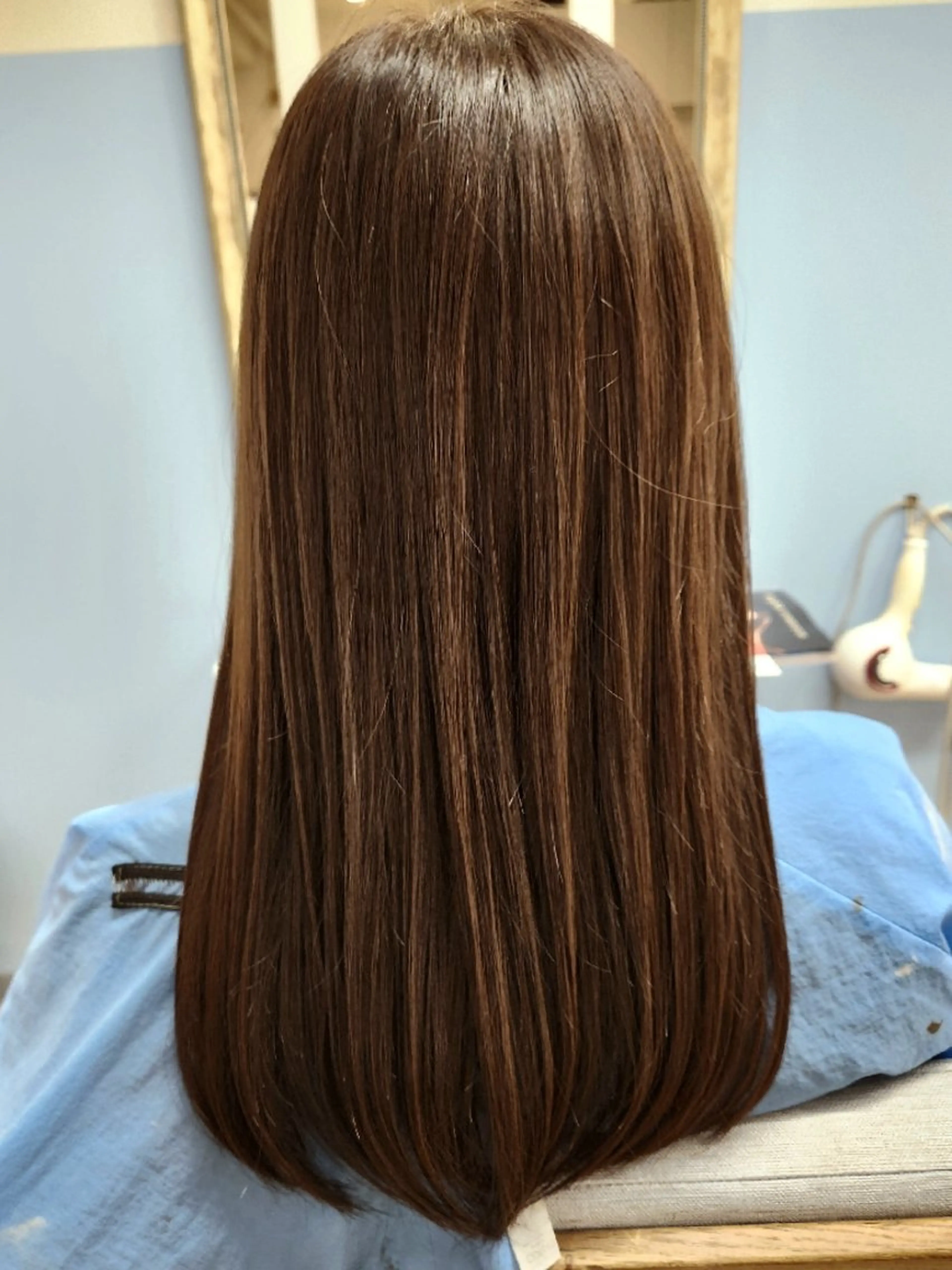 ロング カラー アッシュ のむら りさのヘアスタイル