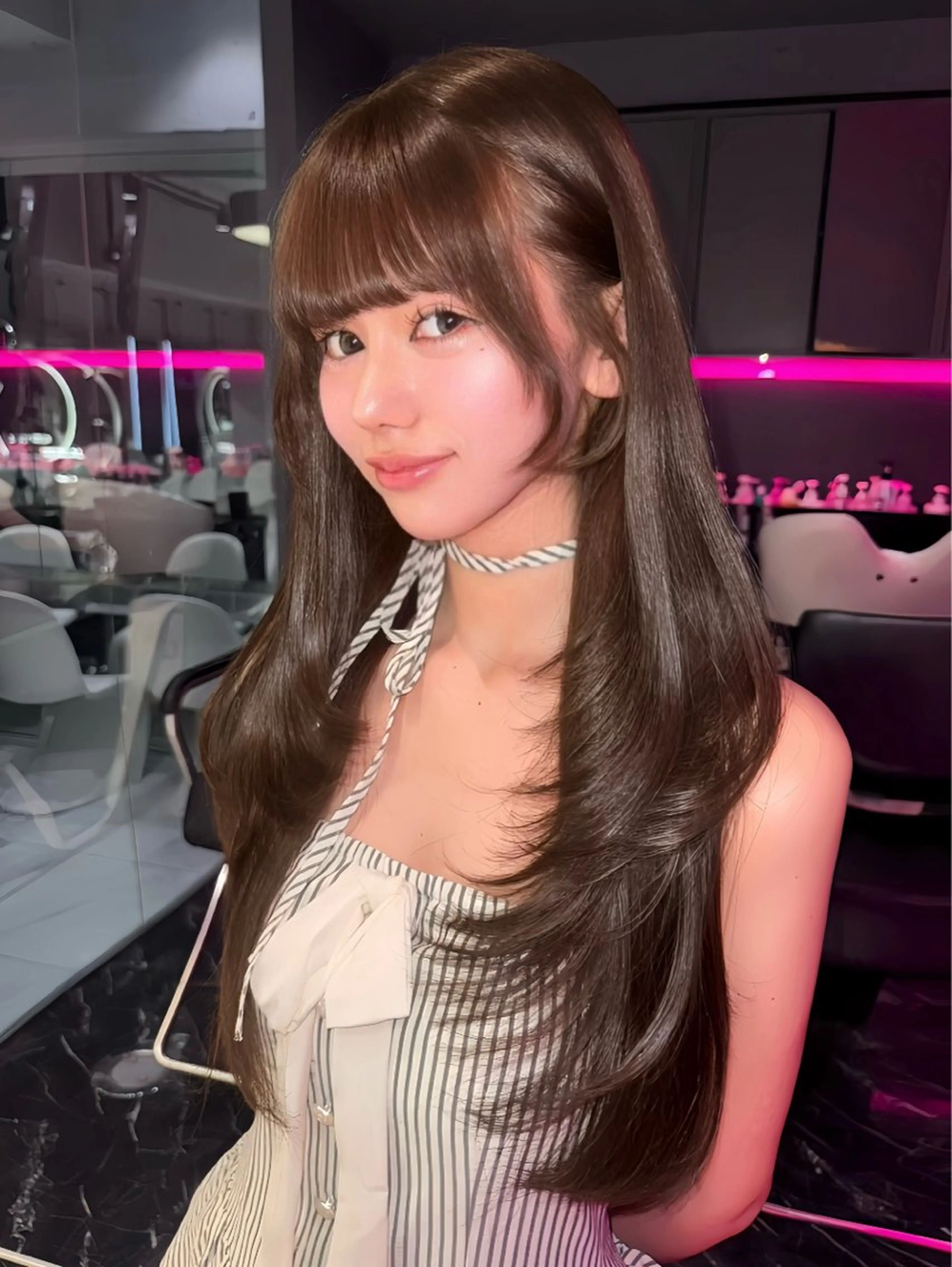 ロング カラー ヘアカラー トリートメント miuru/韓国ヘア /レイヤーカットのヘアスタイル