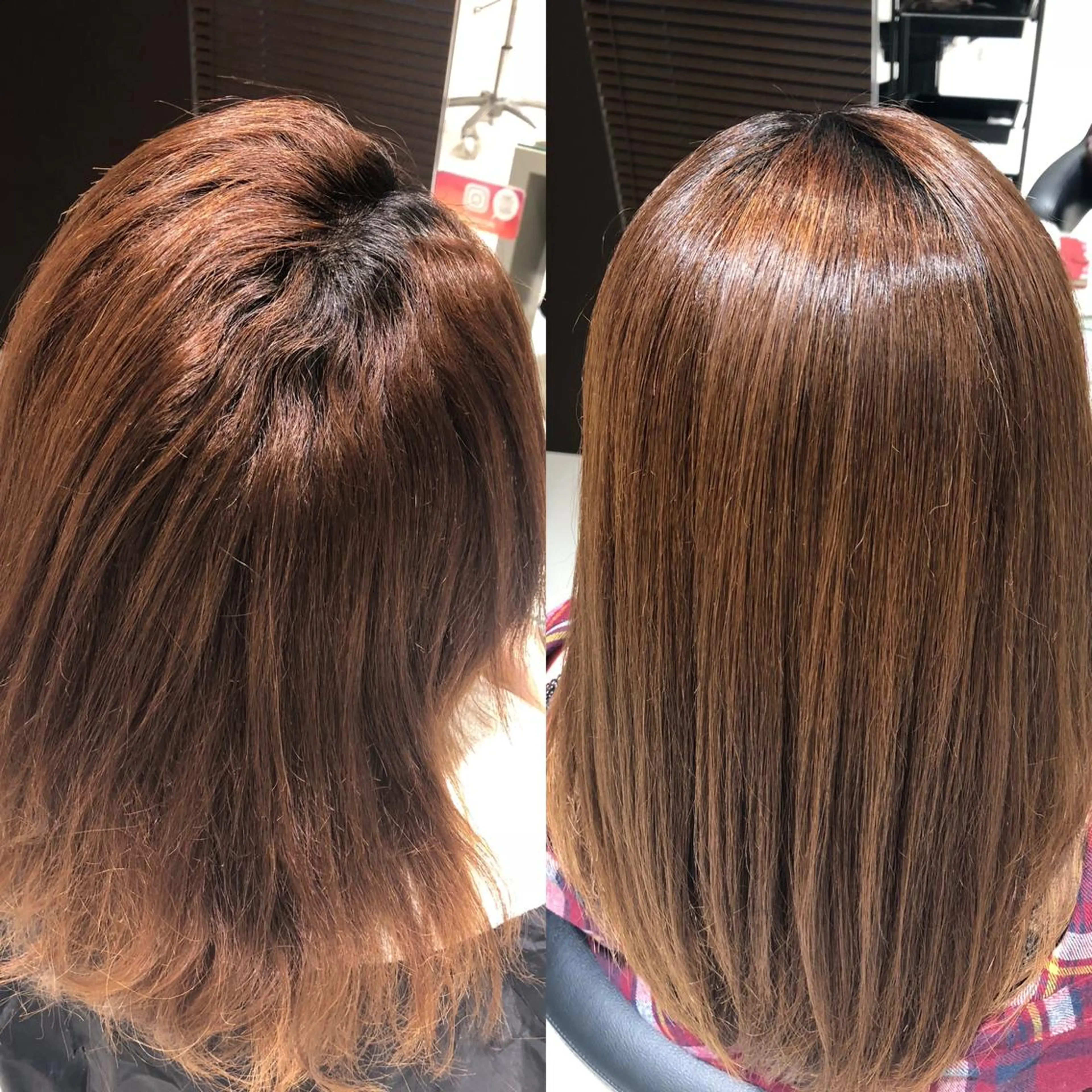 ミディアム 縮毛矯正 AVANCE emiのヘアスタイル