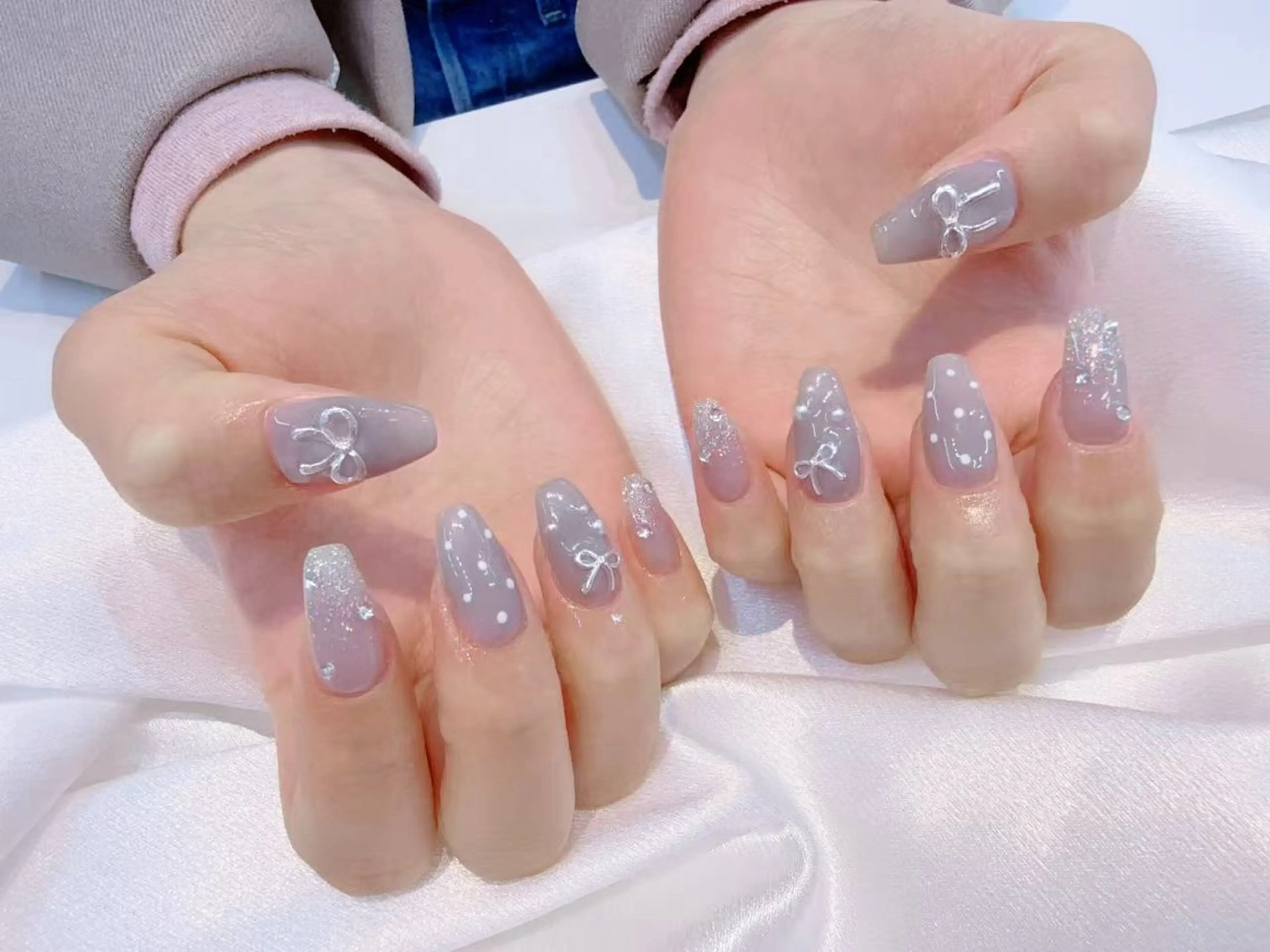 ネイル アートネイル チークネイル 長さ出し フットネイル ジェルネイル ラッキーネイルサロン西川口東口店所属・山田 由奈のネイルデザイン