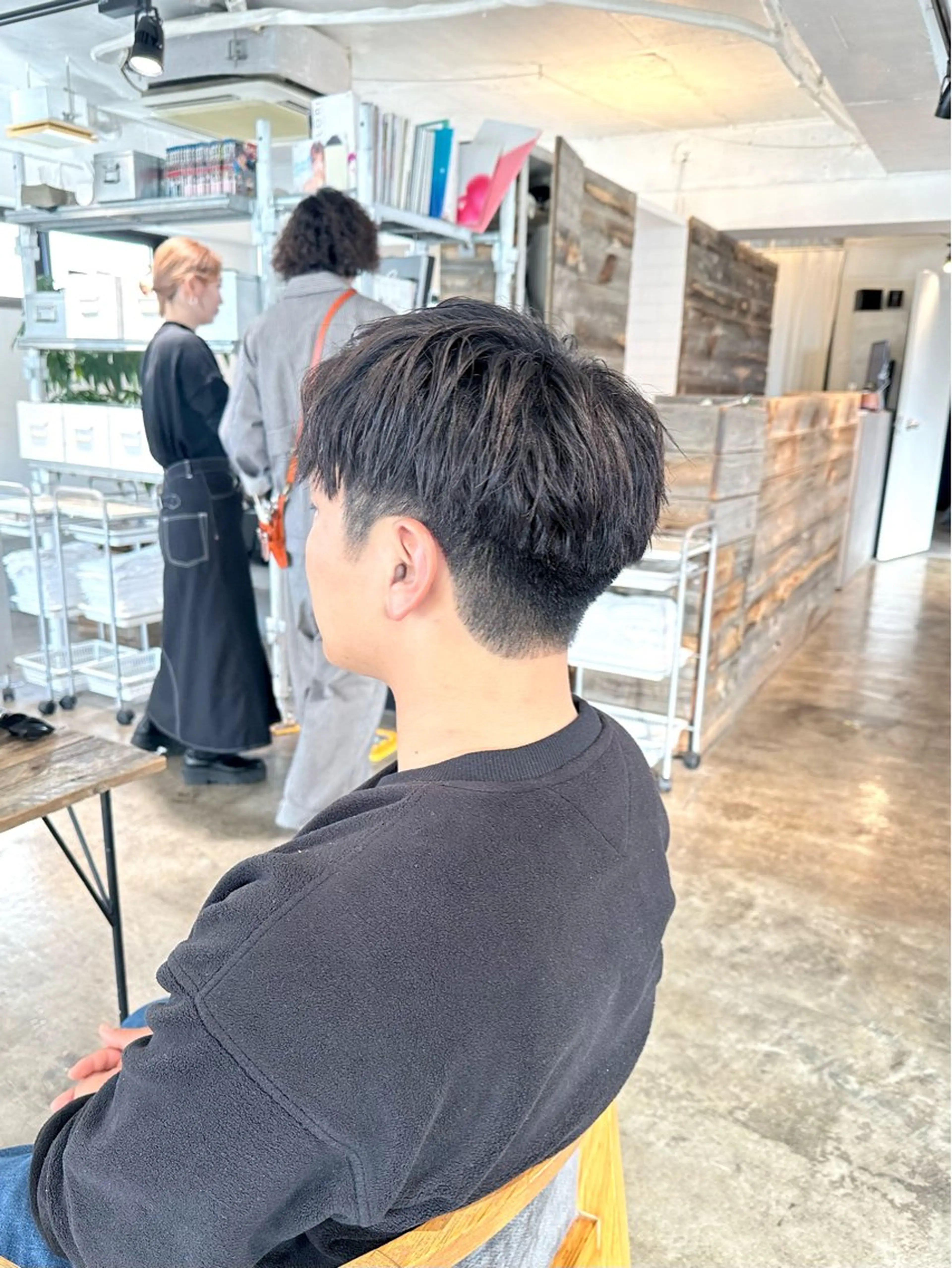 メンズ ビジネス センターパート フェードカット メンズパーマ カット 骨格補正施術/メンズ 専門美容師/YUYAのヘアスタイル