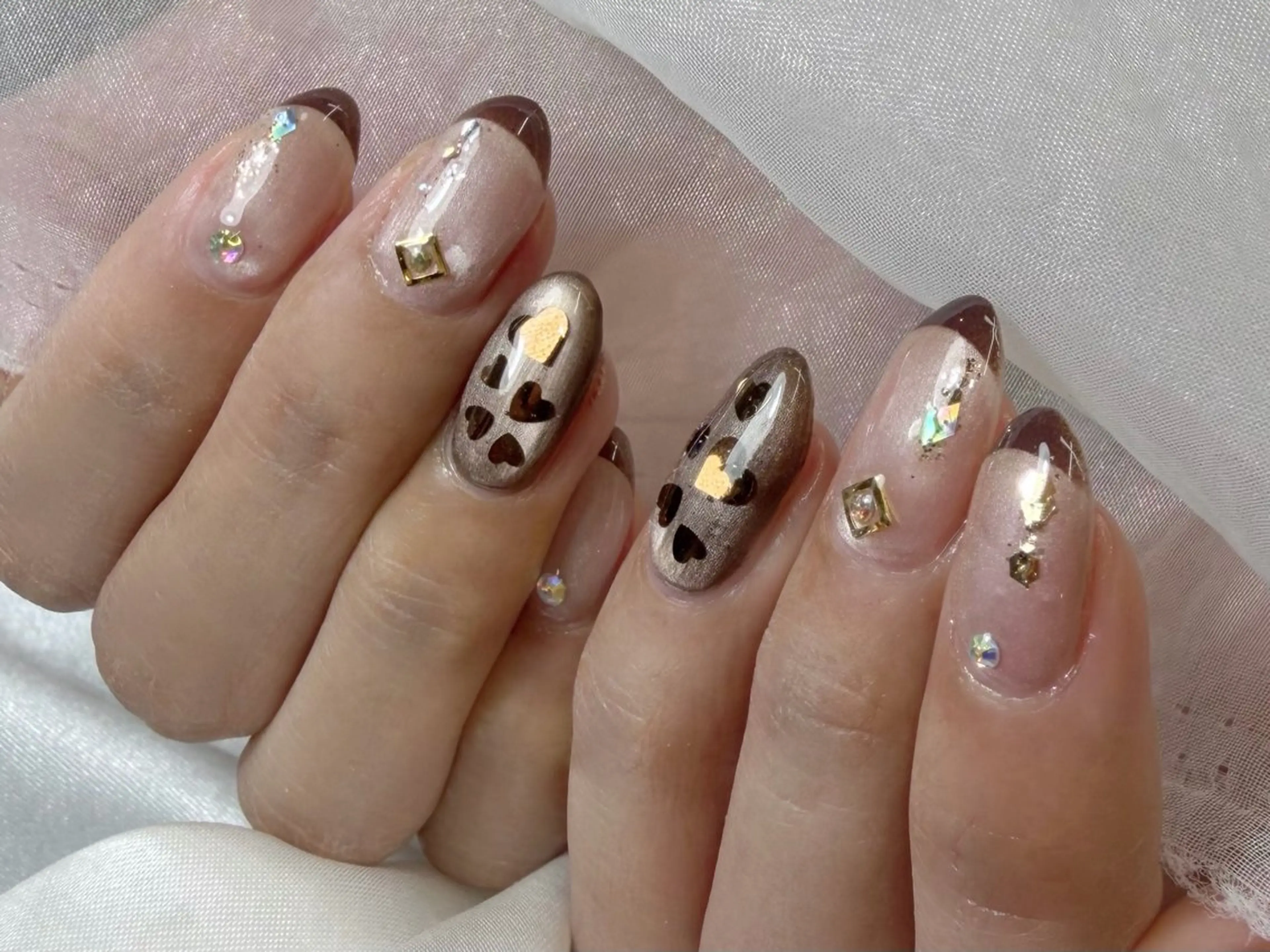 ネイル ハート Nail salon Plume所属・Plume Rio 松尾大社すぐのネイルデザイン