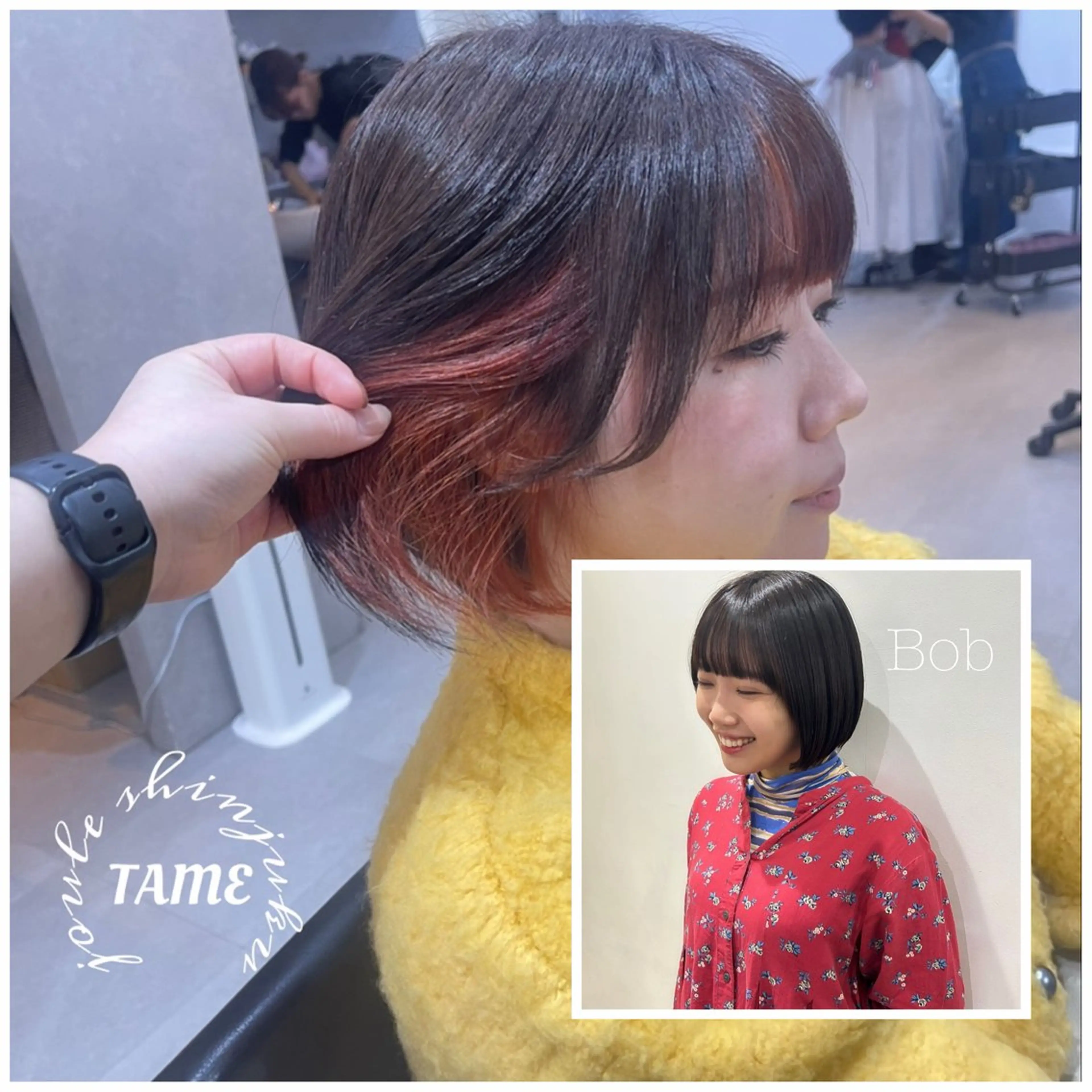 ショート 🐝 朝ラク・扱いや すいボブ／専門🐝のヘアスタイル