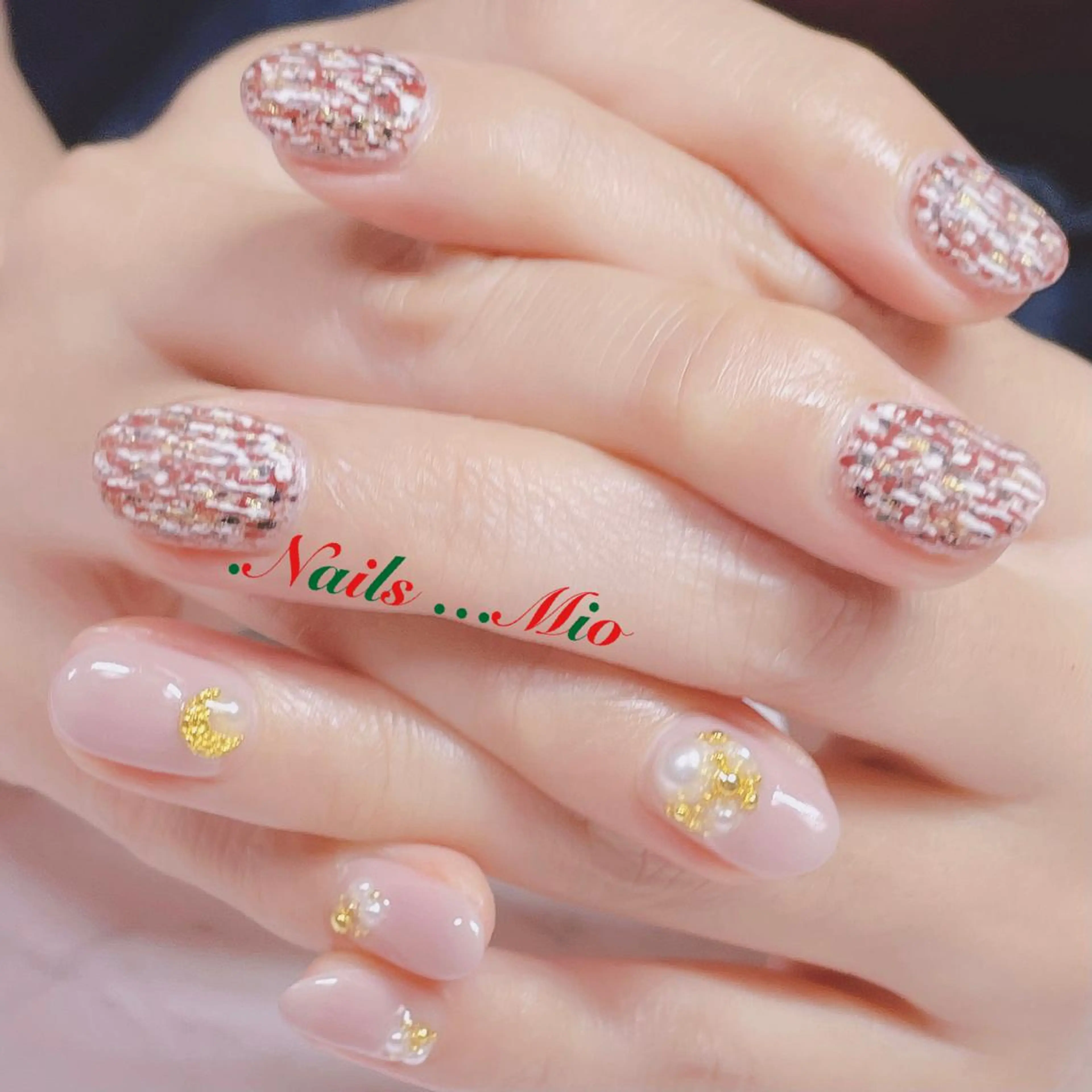 ネイル アートネイル 冬ネイル クリスマス .Nails Mio 赤羽西ネイルサロンのネイルデザイン