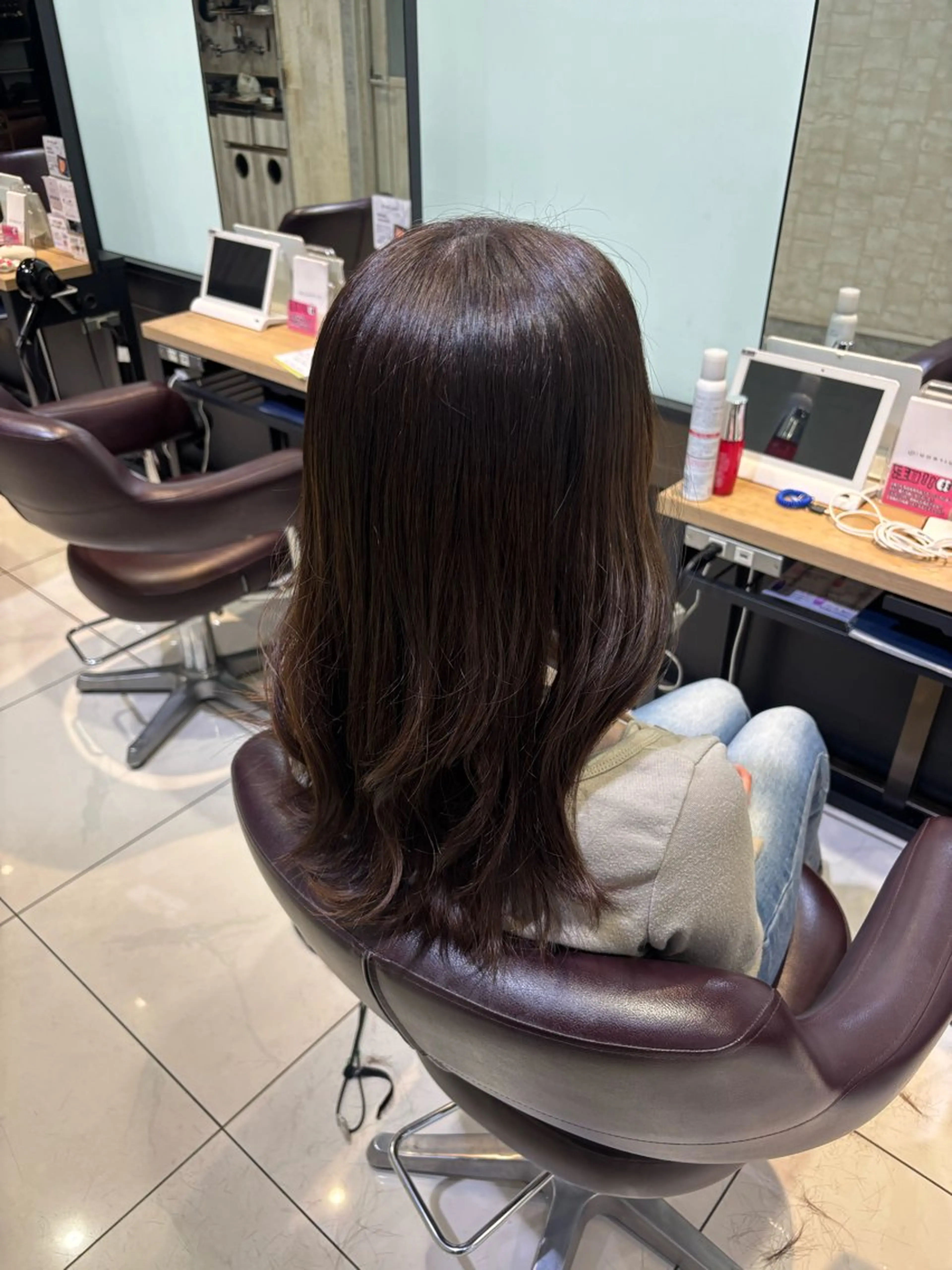 セミロング カラー ヘアカラー 韓国髪質改善艶カラー /レイヤー/miyuのヘアスタイル