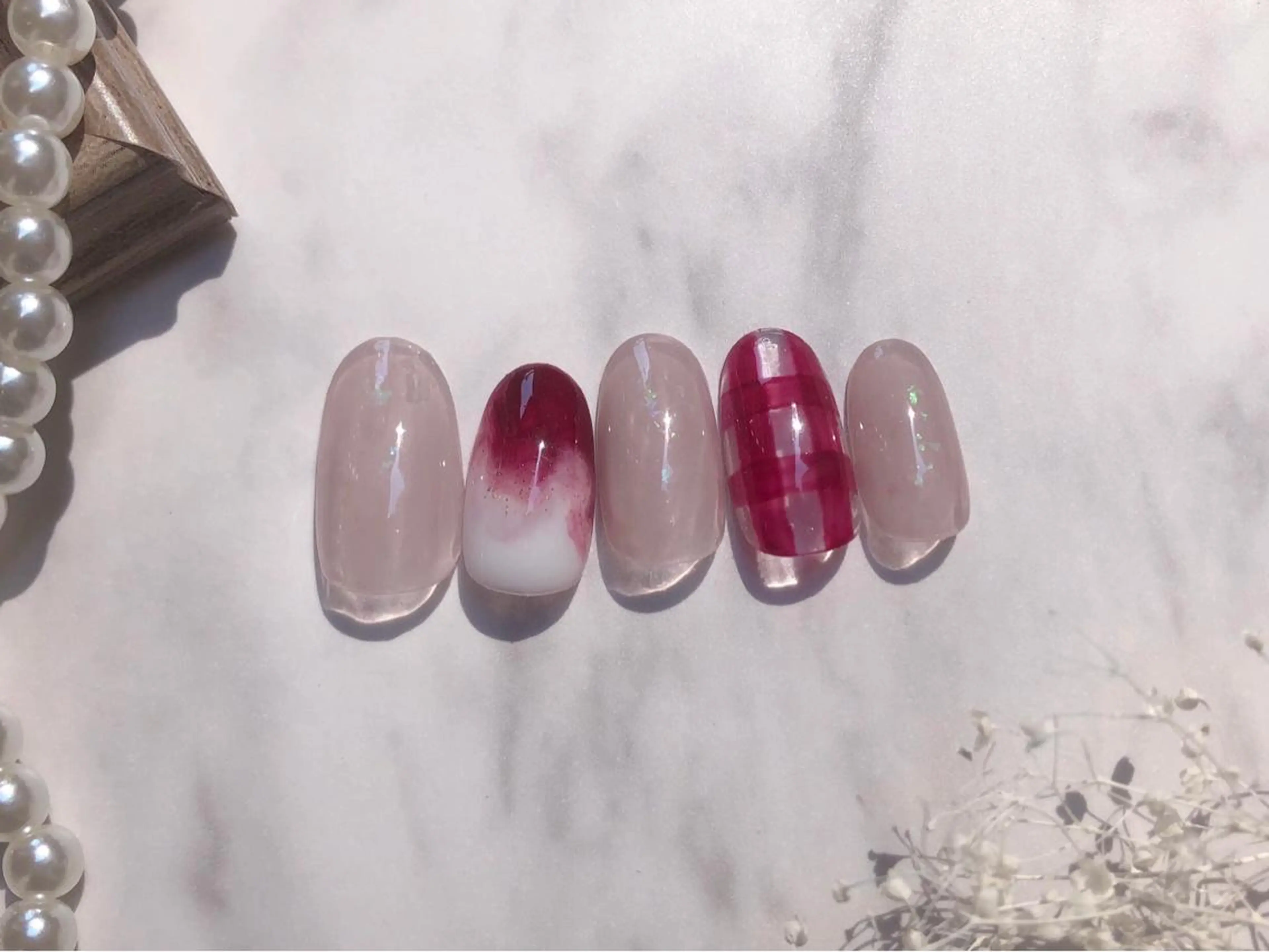 ネイル ハンドネイル ネイルPetit Ribbonのネイルデザイン