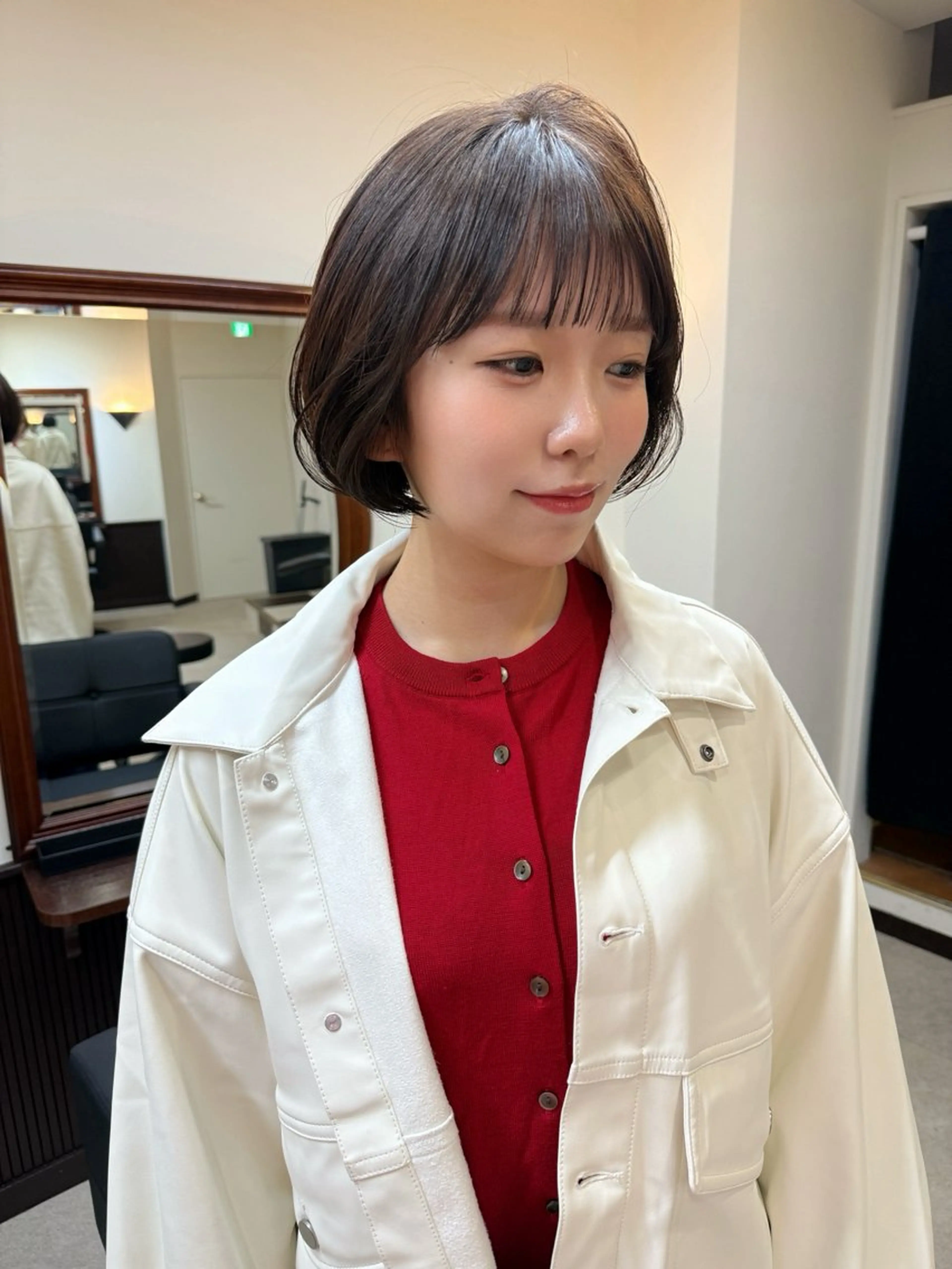 ショート カラー ボブ 小顔カット カット ヘアカラー トリートメント SHICUNEアサミ /ショート/メンズのヘアスタイル