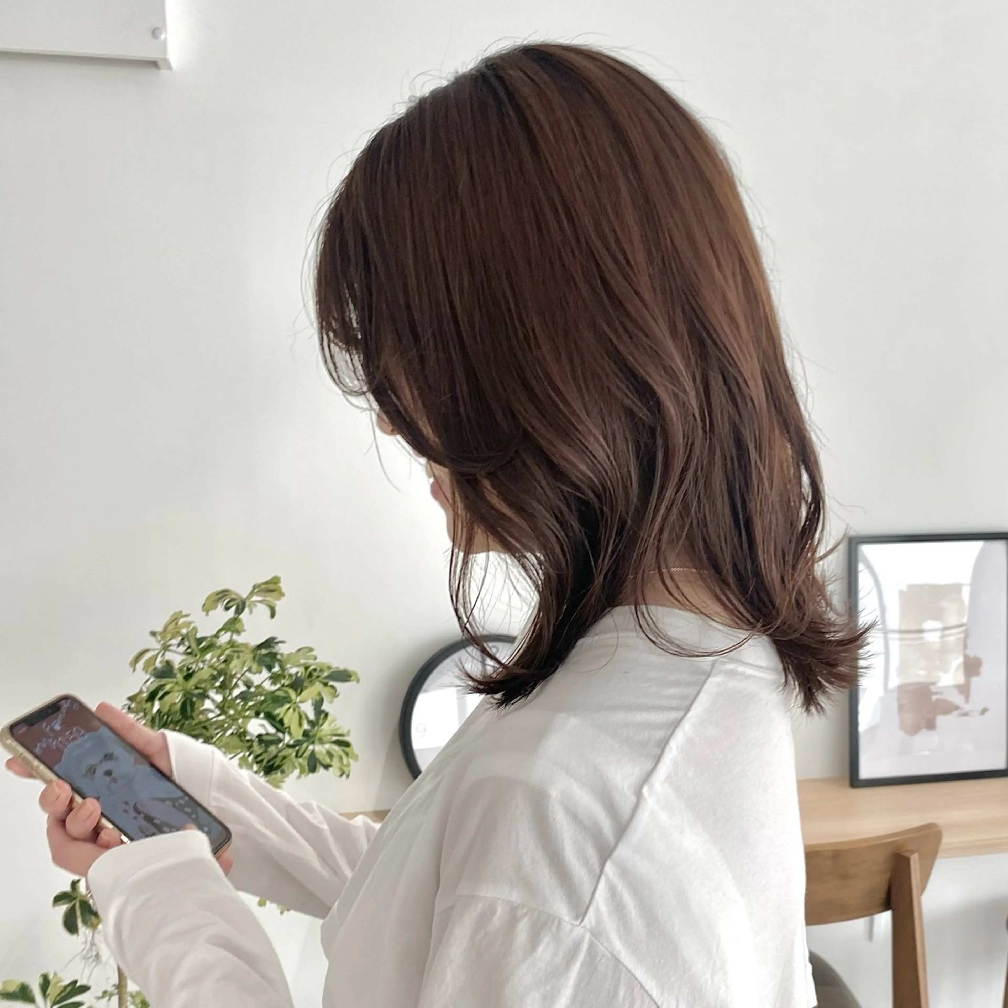 ミディアム カラー ROE 日吉のヘアスタイル